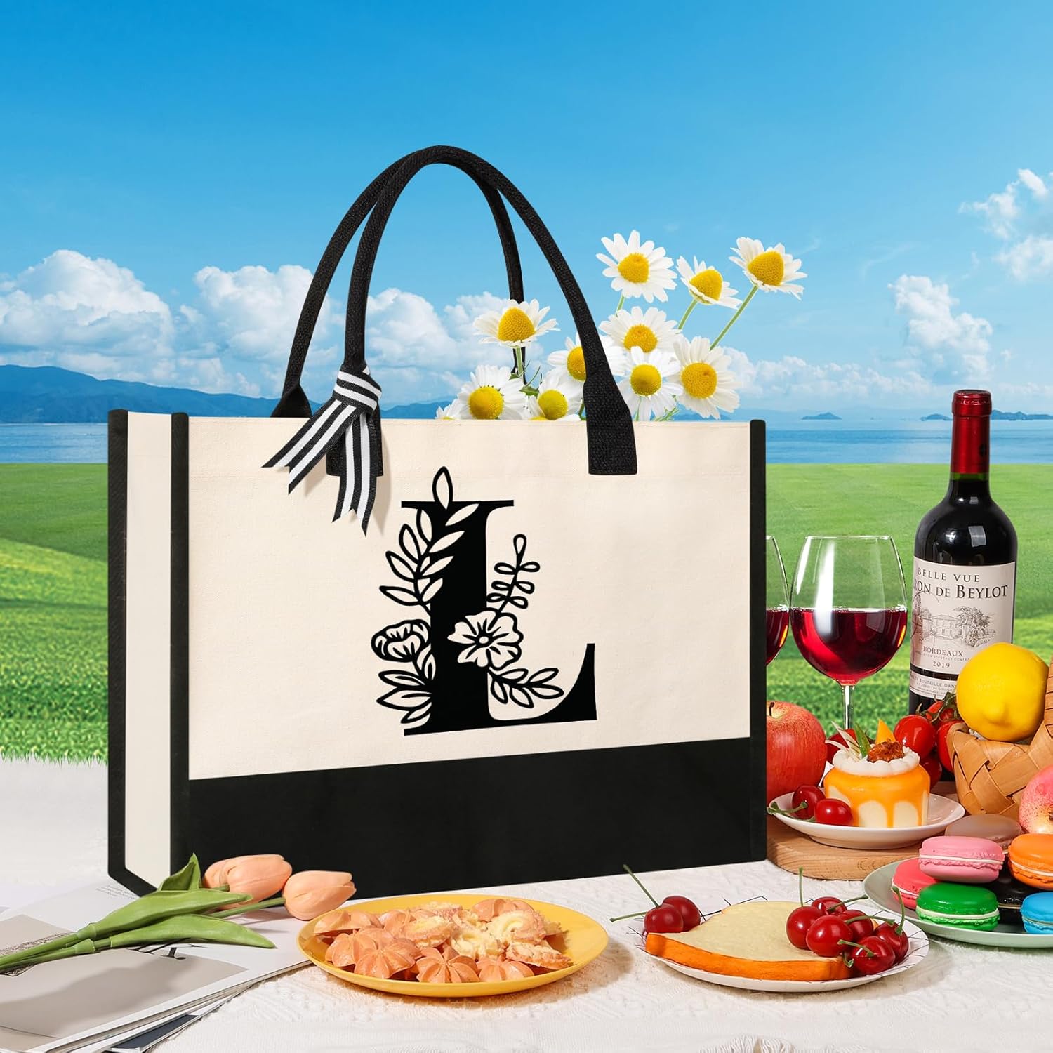 Thumbnail 5 de Tecanne 100% Initial Canvas Tote Bag