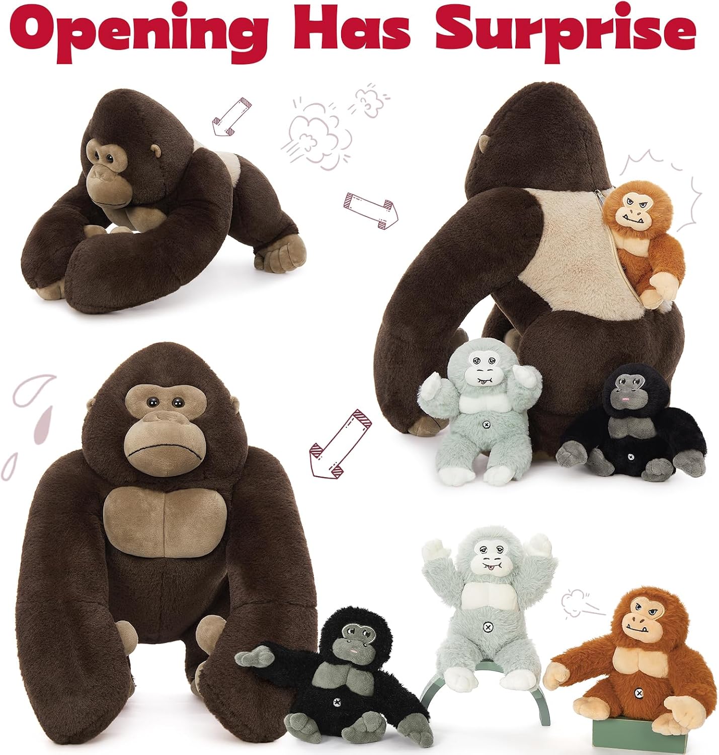 Thumbnail 4 de MorisMos Big Gorilla Soft Toy 50 cm