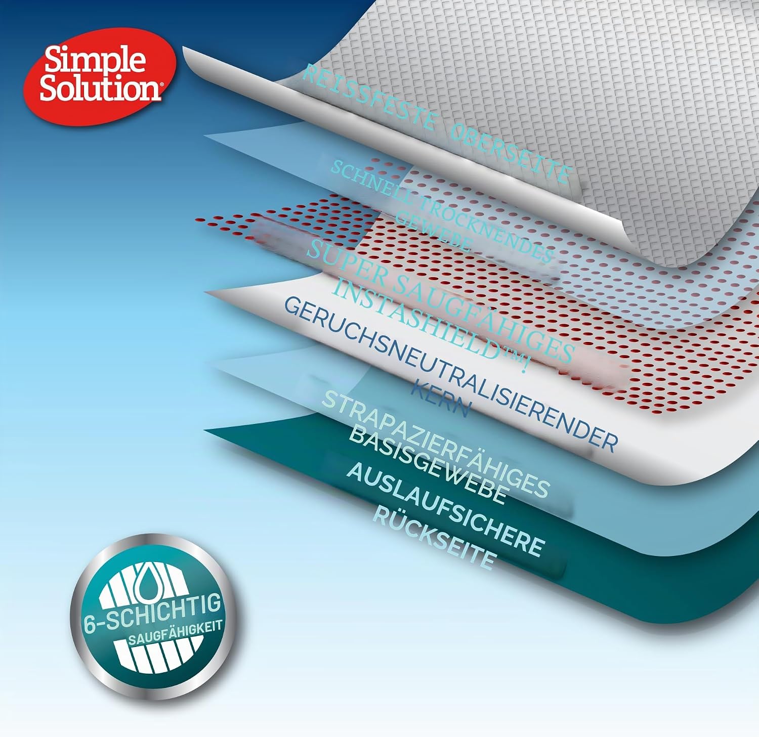 Thumbnail 6 de Simple Solution Absorbierende Premium Hunde- und Welpentrainingspads – 30er-Pack