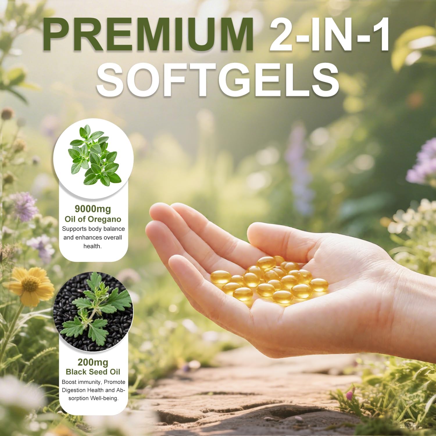 Detalle 2 de BEWORD Oregano Supplement, 280 Softgels