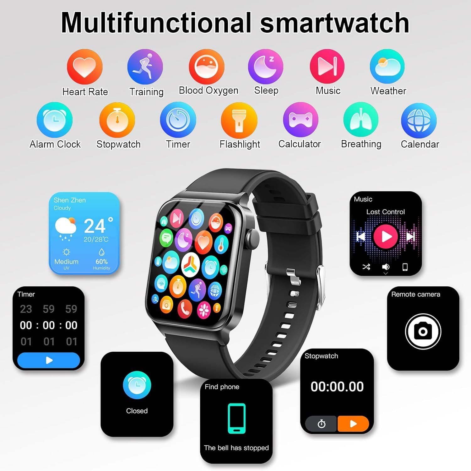 Thumbnail 6 de 2026 Smart Watch for Men & Women: 100+ Sports Modes, Bluetooth Calls & IP68 Waterproof