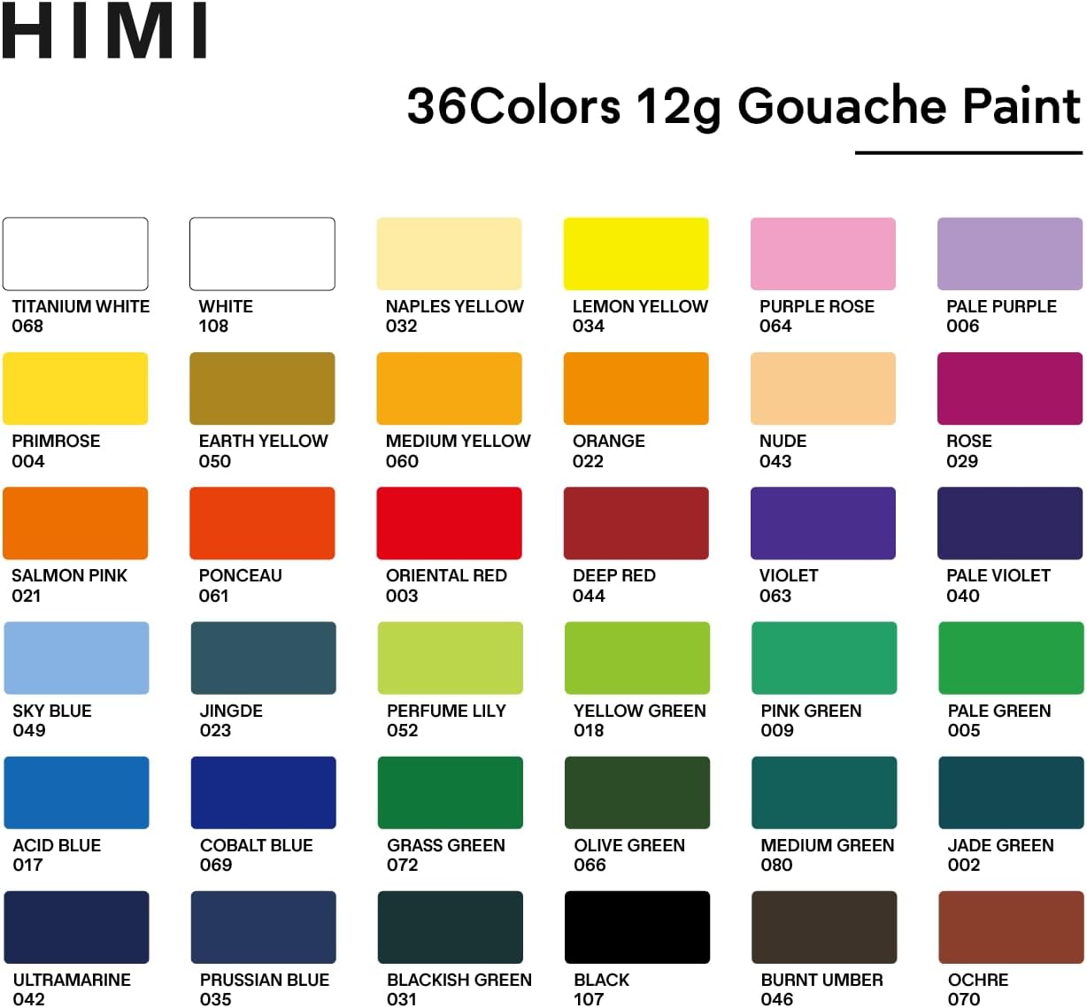Thumbnail 4 de HIMI ツインカップ ゼリーガッシュ 36色セット、12g・絵筆3本付き パープルケース