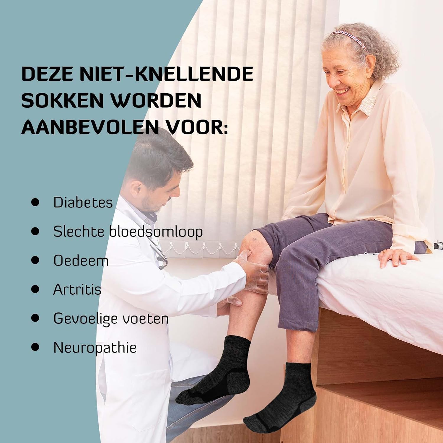Thumbnail 6 de LOFIR bamboe diabetessokken, naadloos en zonder elastiek, 5 paar maat 39-46