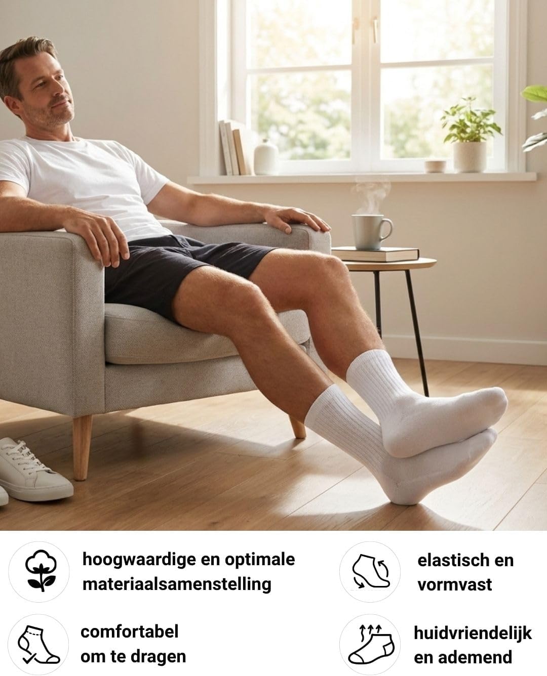 Thumbnail 3 de sockenkauf24 sportsokken, 10 paar ademende katoenen tennissokken