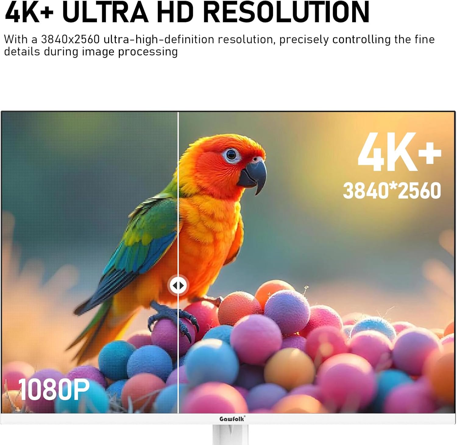 Thumbnail 1 de Gawfolk 28 inch UHD 4K IPS monitor with 3:2 aspect ratio, built-in speakers and Adaptive Sync (white)