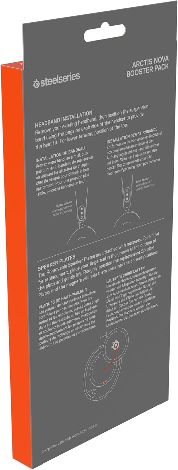 Thumbnail 5 de SteelSeries Arctis Nova Booster Pack Mint – Zweifarbige Nylon-Diadema & metallische Lautsprecherplatten als Zubehör