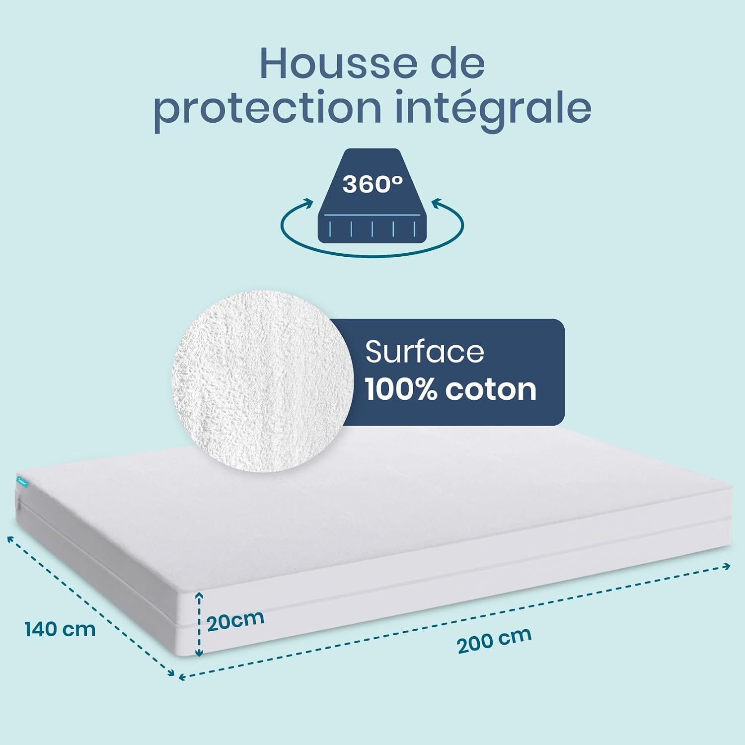 Detalle 2 de Twinzen Housse Matelas 140x200 cm