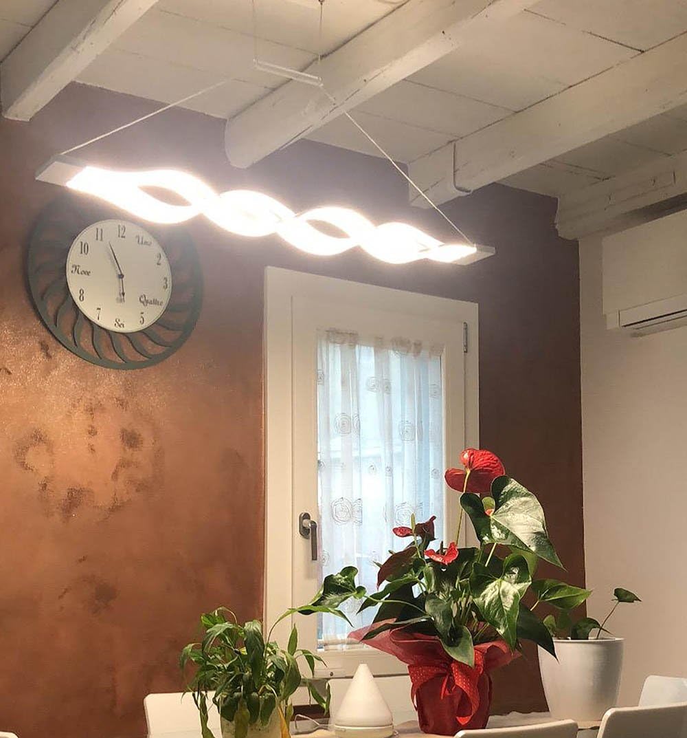 Detalle 2 de LIUSUN LIULU® Suspension LED Dimmable Moderne – Lustre réglable 3000K–6000K pour Cuisine, Salle à Manger et Salon