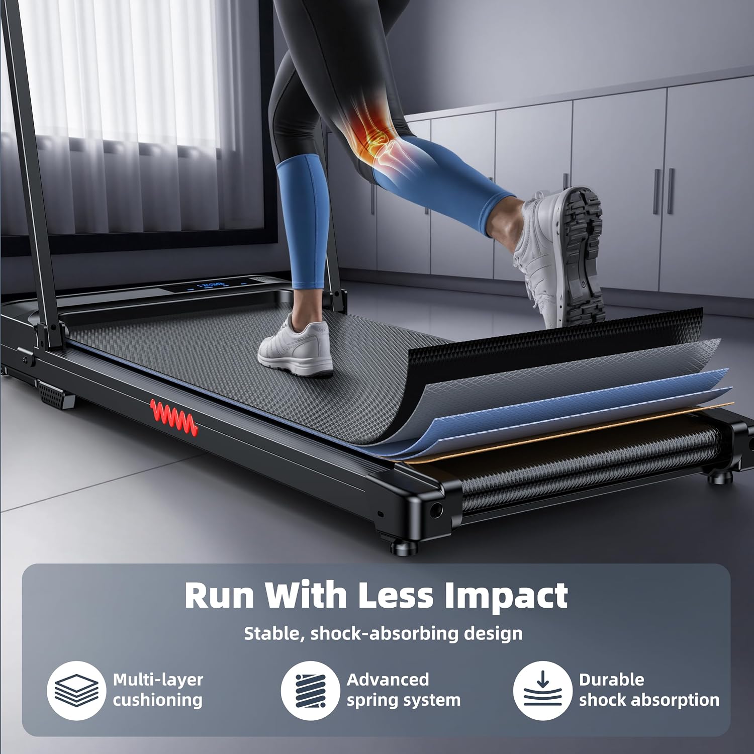 Thumbnail 3 de Ulfario Walking Pad Treadmill for Home: Foldable, Quiet, and Space-Saving