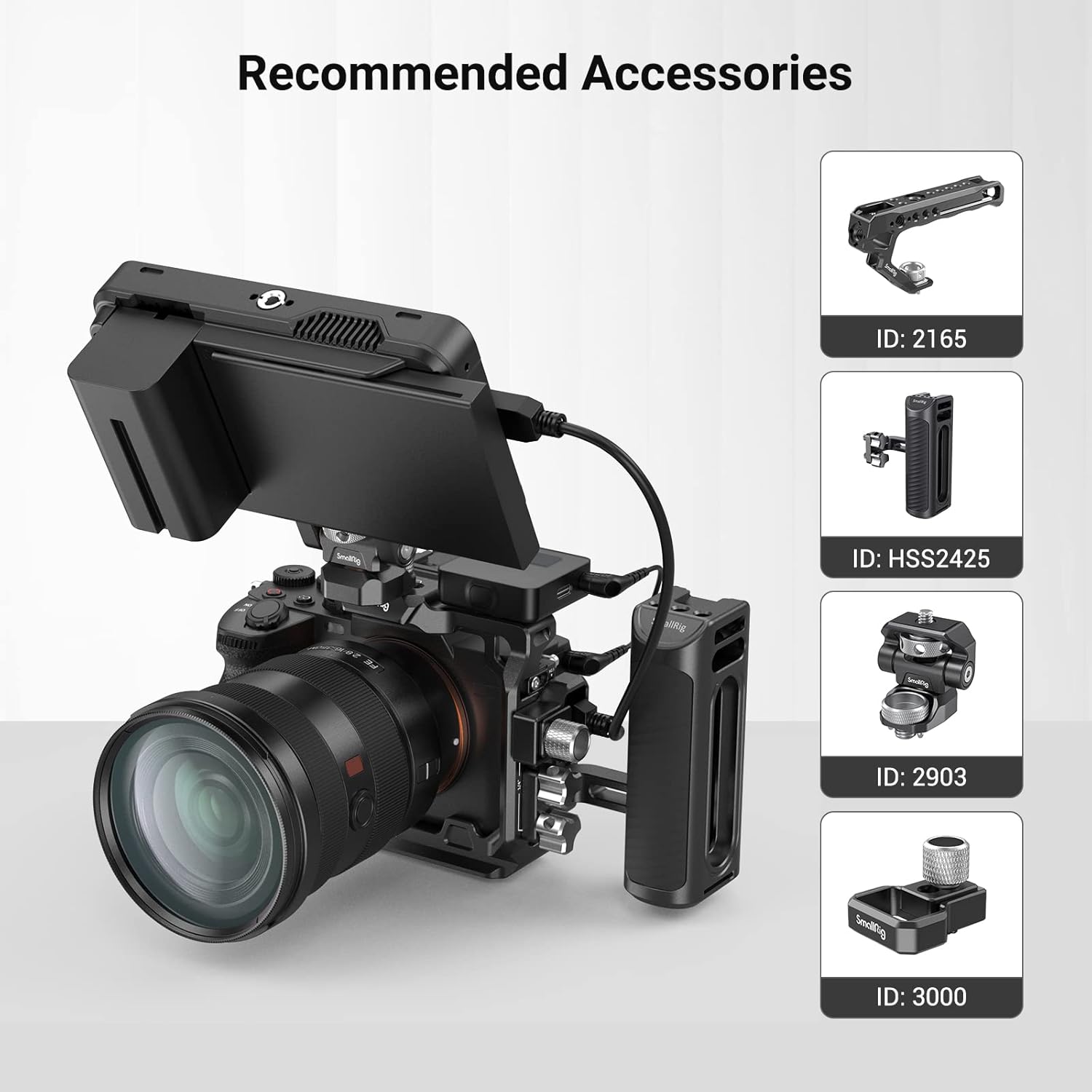 Detalle de SMALLRIG Mezza Gabbia 3639 per Sony A7 IV / A7S III / A1 / A7R IV / A7R V