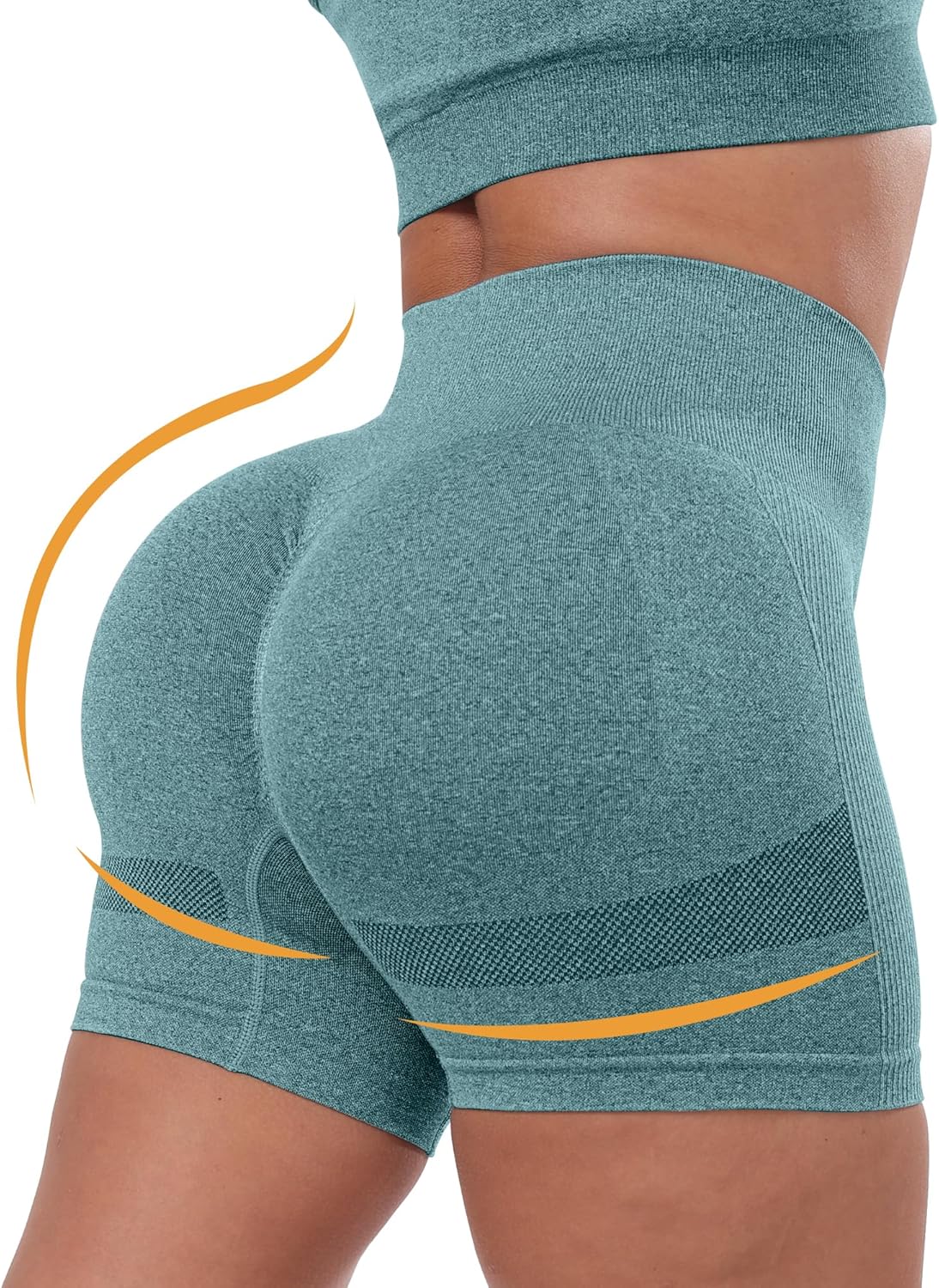 Thumbnail 2 de CHRLEISURE Women's High Waisted Butt Lifting 4-Pack Shorts