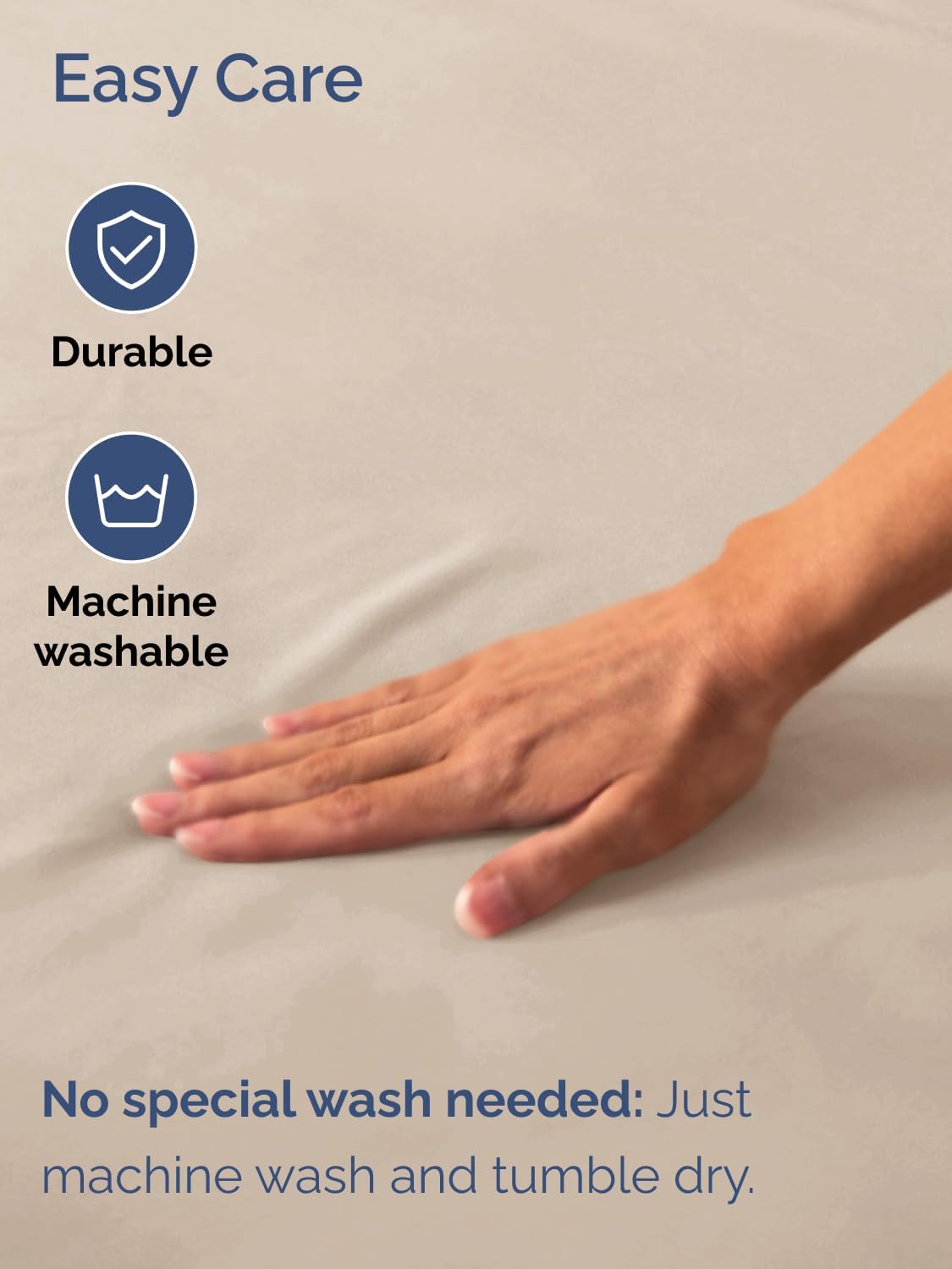 Thumbnail 4 de Extra Deep King Fitted Sheet - Hotel Luxury Wheat, 18”–24” Deep Pockets
