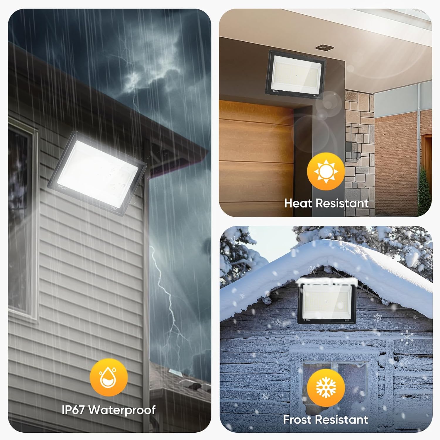 Thumbnail 2 de Foco LED Exterior 200W IP67, 20,000LM, Blanco Frío, Jardín