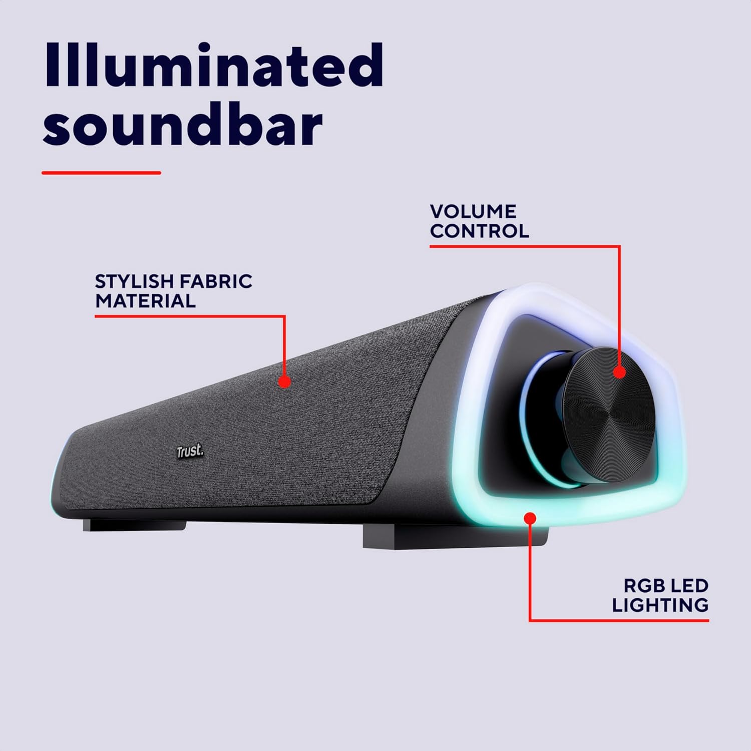 Detalle 2 de Trust Liro 12W Soundbar for PC