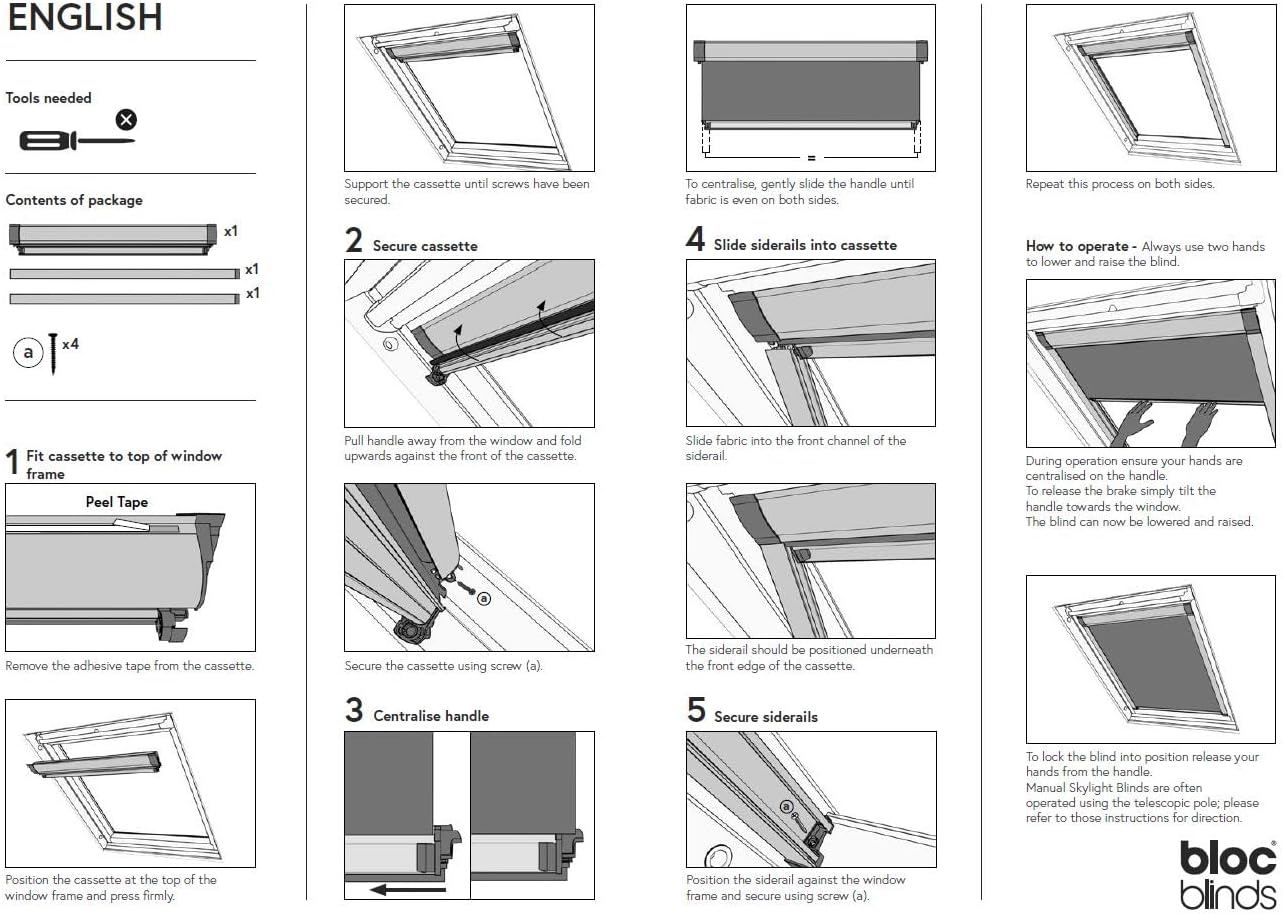 Detalle de Bloc Skylight Blind 2 (55/98) – czarna roleta zaciemniająca do okien dachowych Fakro