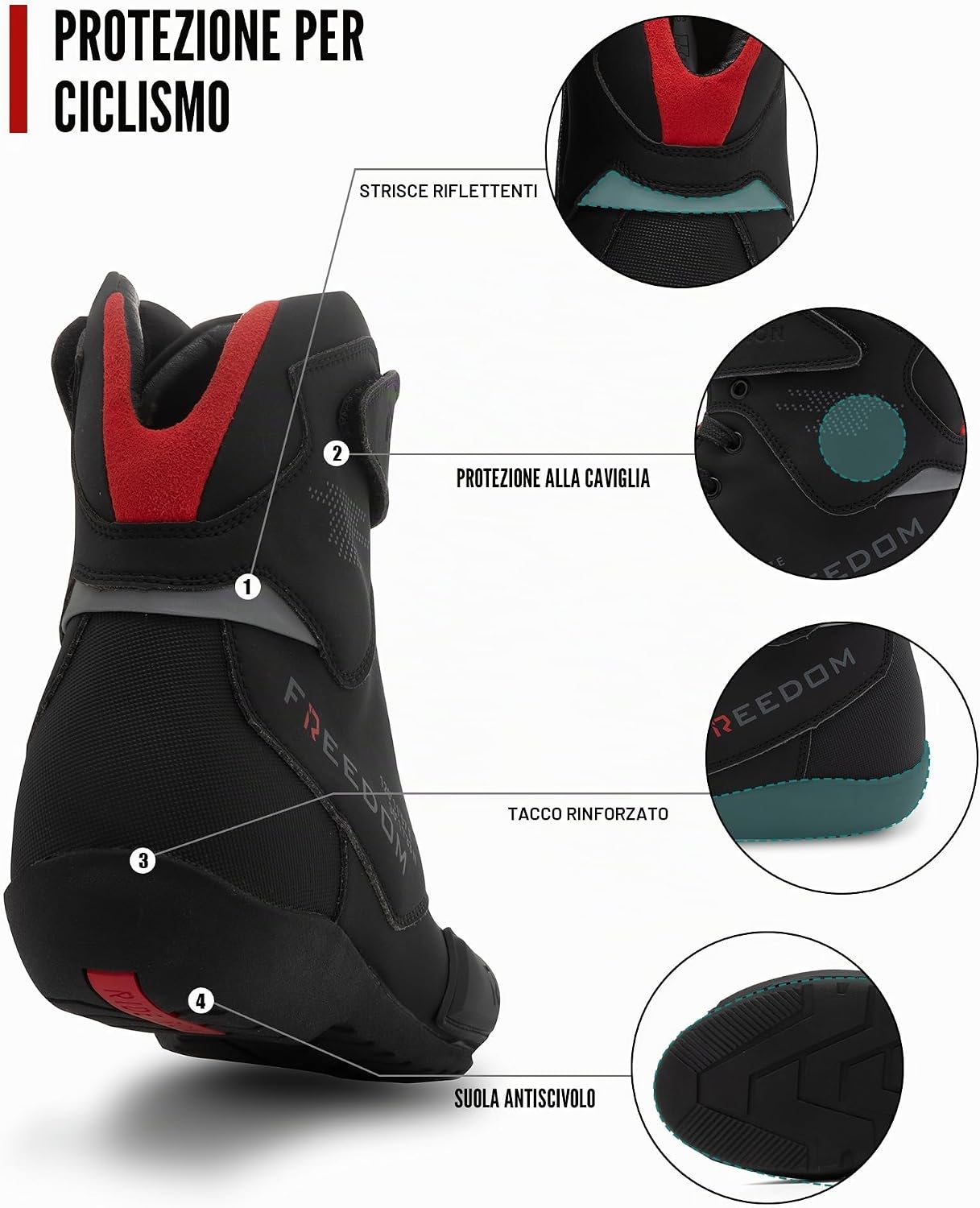 Thumbnail 5 de RIDEIRON R-MS6007: stivali da moto uomo con certificazione CE e protezione caviglia