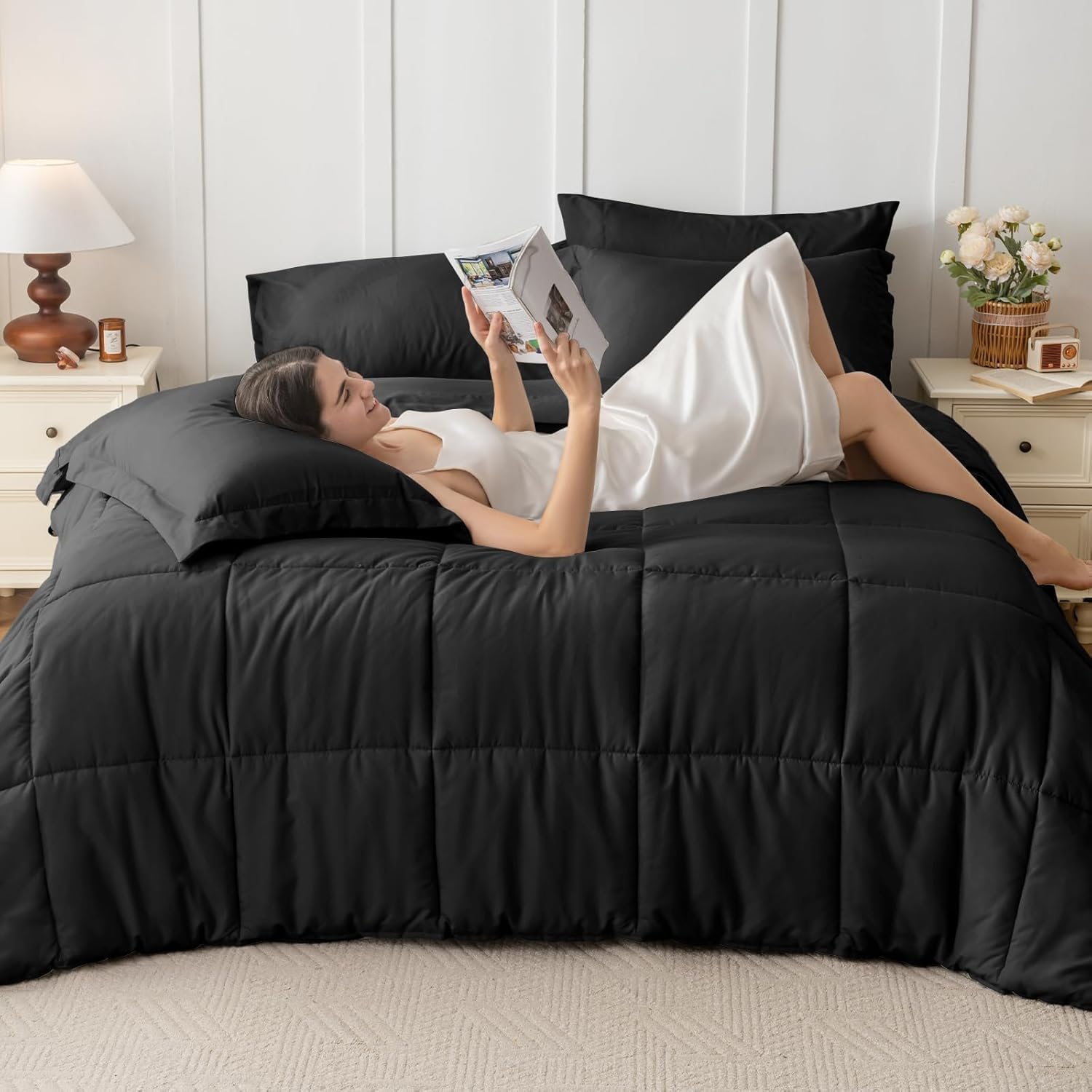Thumbnail 5 de JOLLYVOGUE Queen Comforter Set 7-Piece bedding