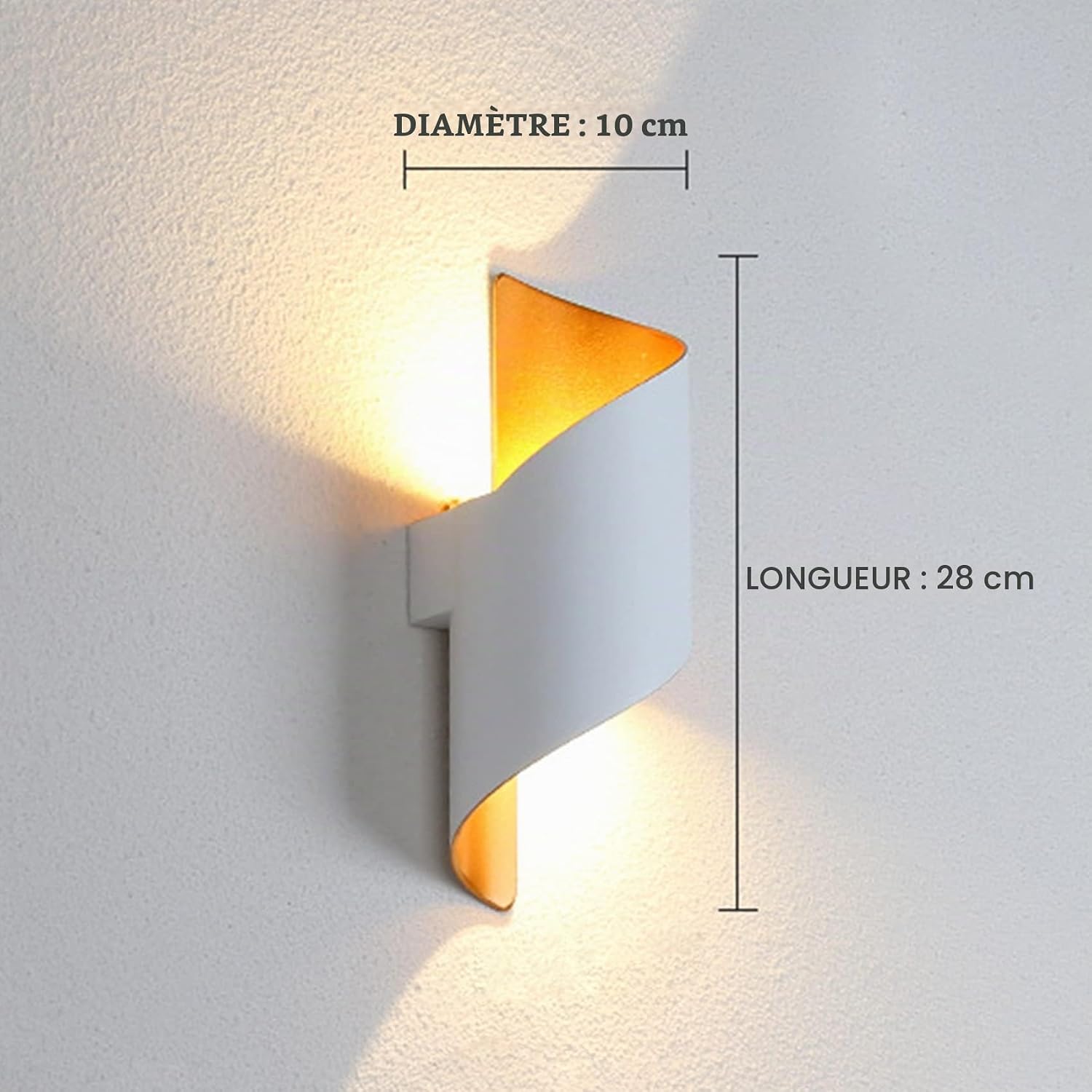 Detalle 2 de KRIPINC QLT-g-r-0059-04 witte ledwandlamp, IP65, aluminium, warm licht