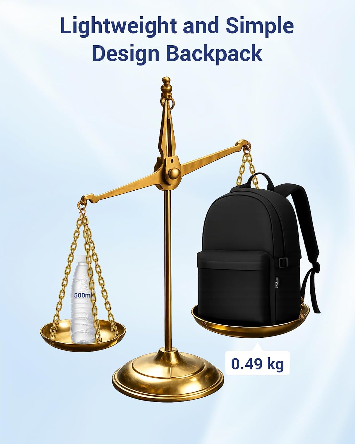 Detalle de Kono Backpack School Bag 22L: Lightweight, Versatile Rucksack for Everyday Use