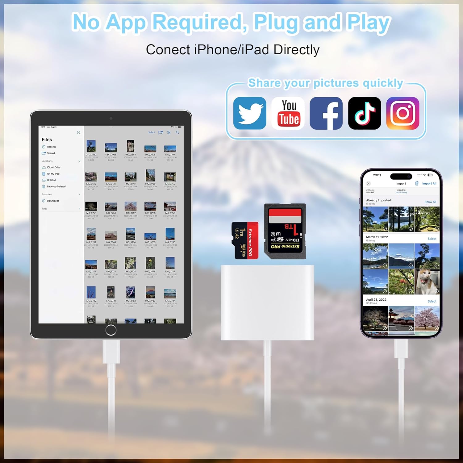 Thumbnail 2 de SZHAIYIJIN SD Card Reader for iPhone