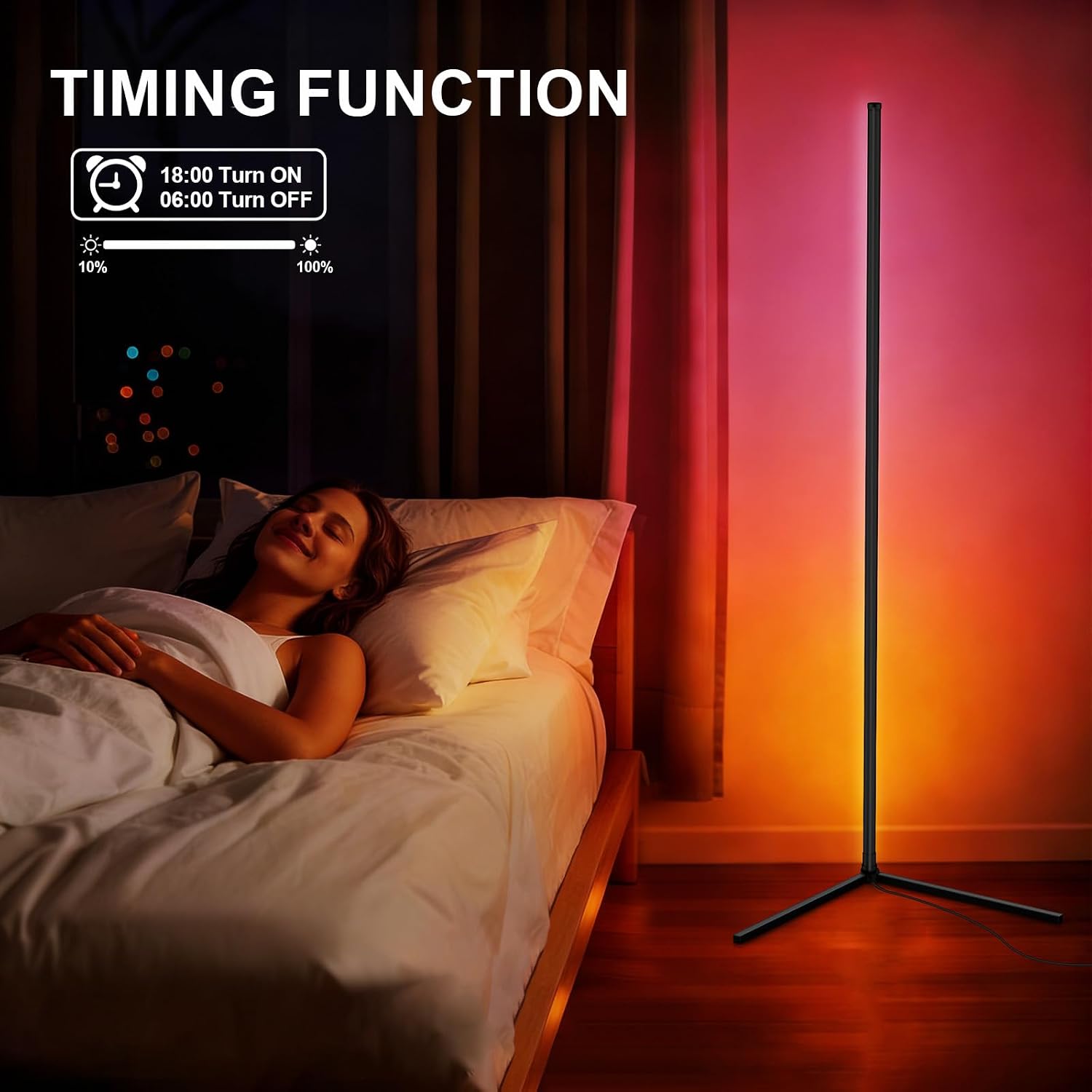 Detalle 2 de CS COSDDI LED Floor Lamp: Smart RGB Corner Lamp