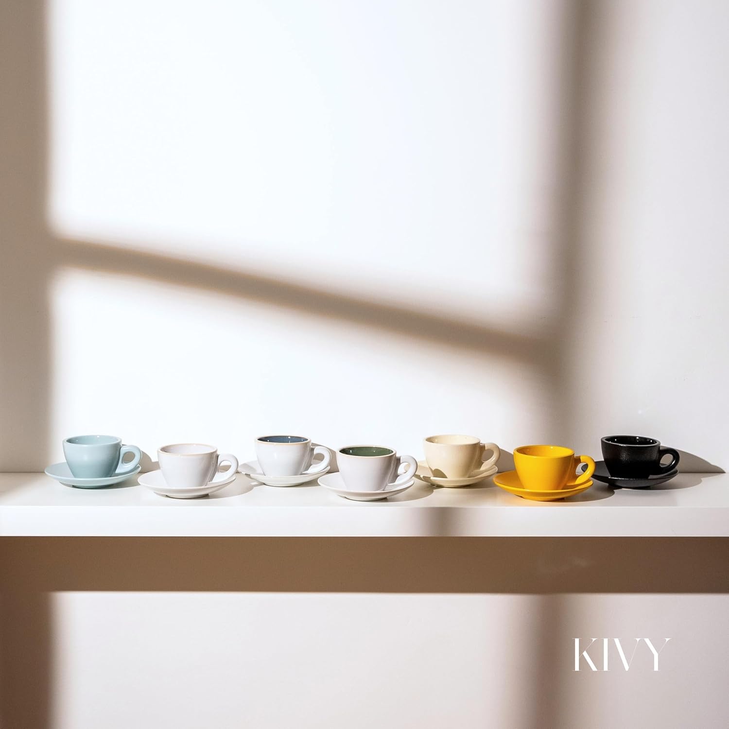 Thumbnail 6 de KIVY Cappuccino Tassen Set 4x180 ml Groß Grau