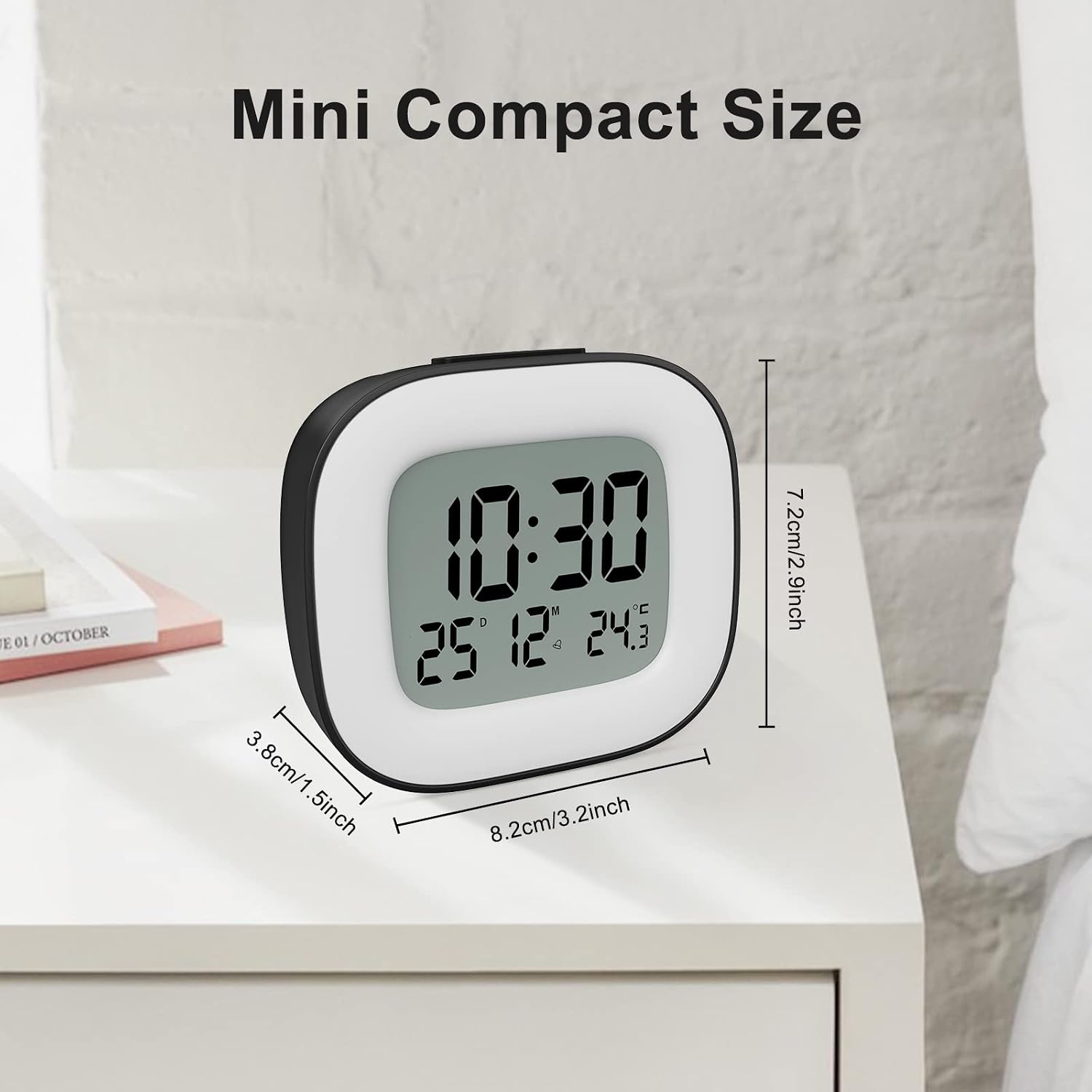 Detalle 2 de HOMVILLA Réveil de voyage LCD 12/24H