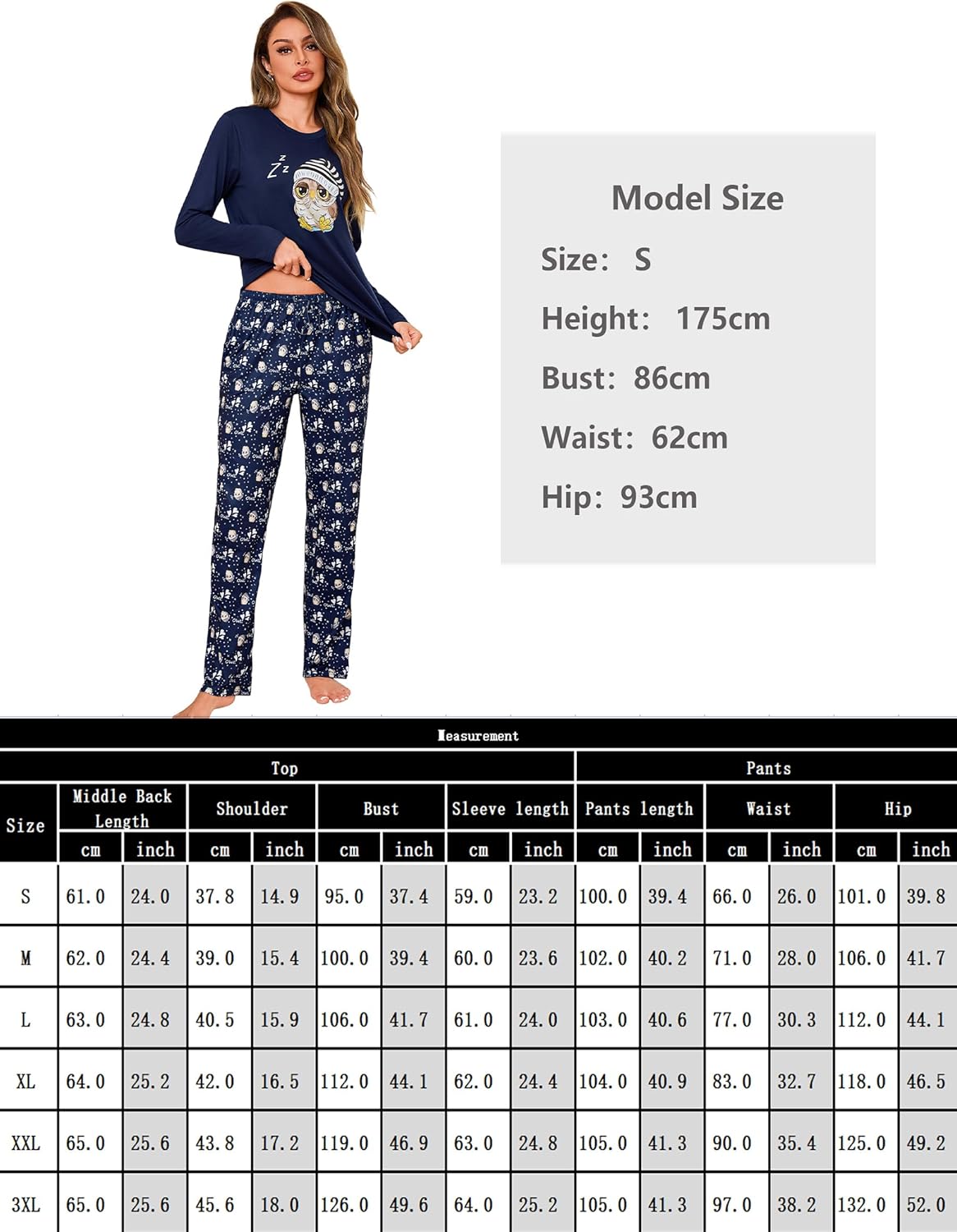 Thumbnail 5 de Demegimi Pijama Mujer algodón estampado búho S-XXL