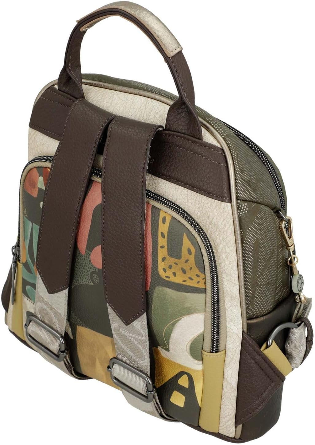 Detalle de Anekke Mochila con bolsillo frontal Muse: estilo inspirado en el arte para el día a día