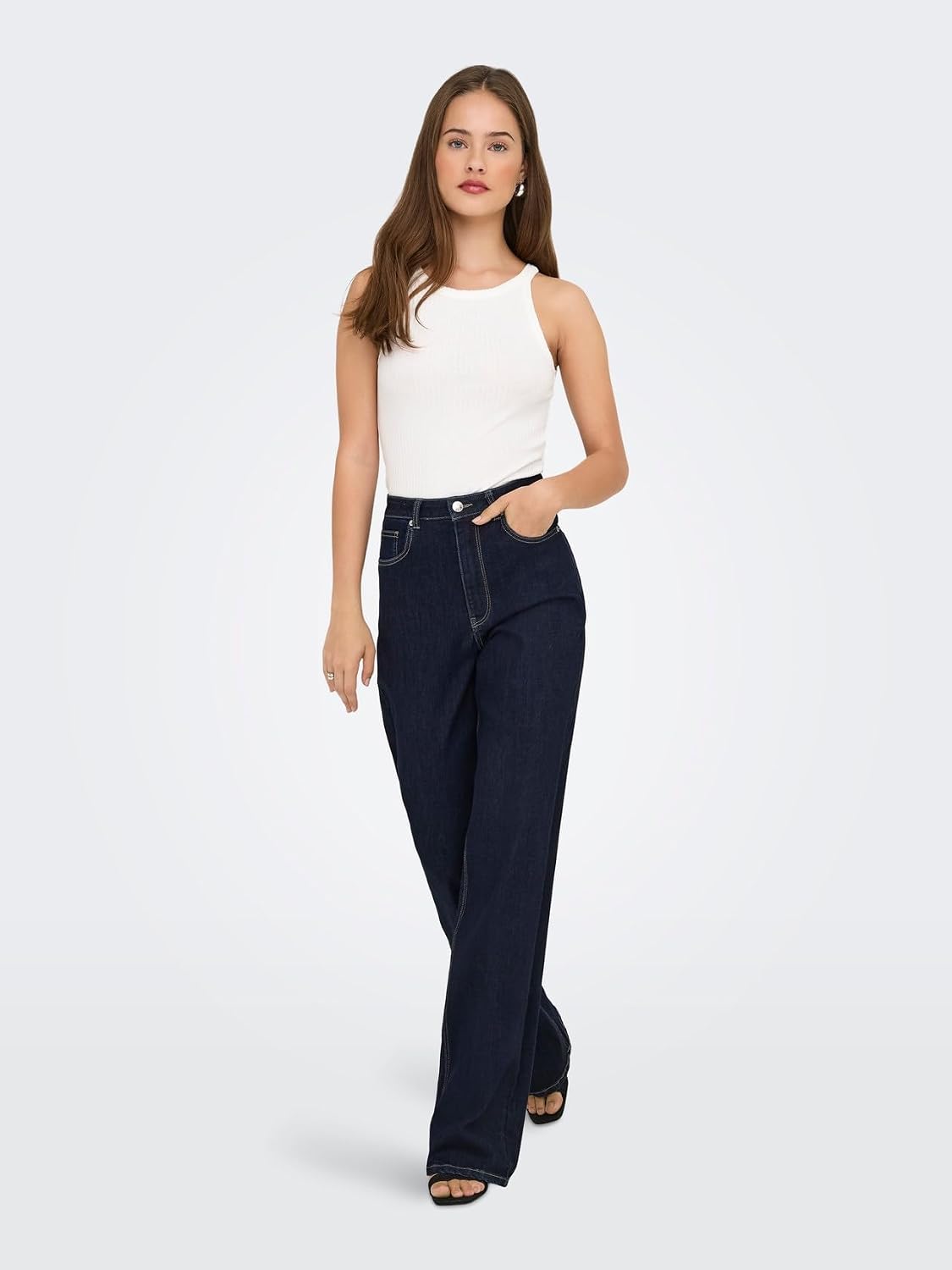 Detalle 2 de ONLY Female Jeans mit weitem Bein ONLJUICY-WAUW – hohe Taille & weiter Beinschnitt