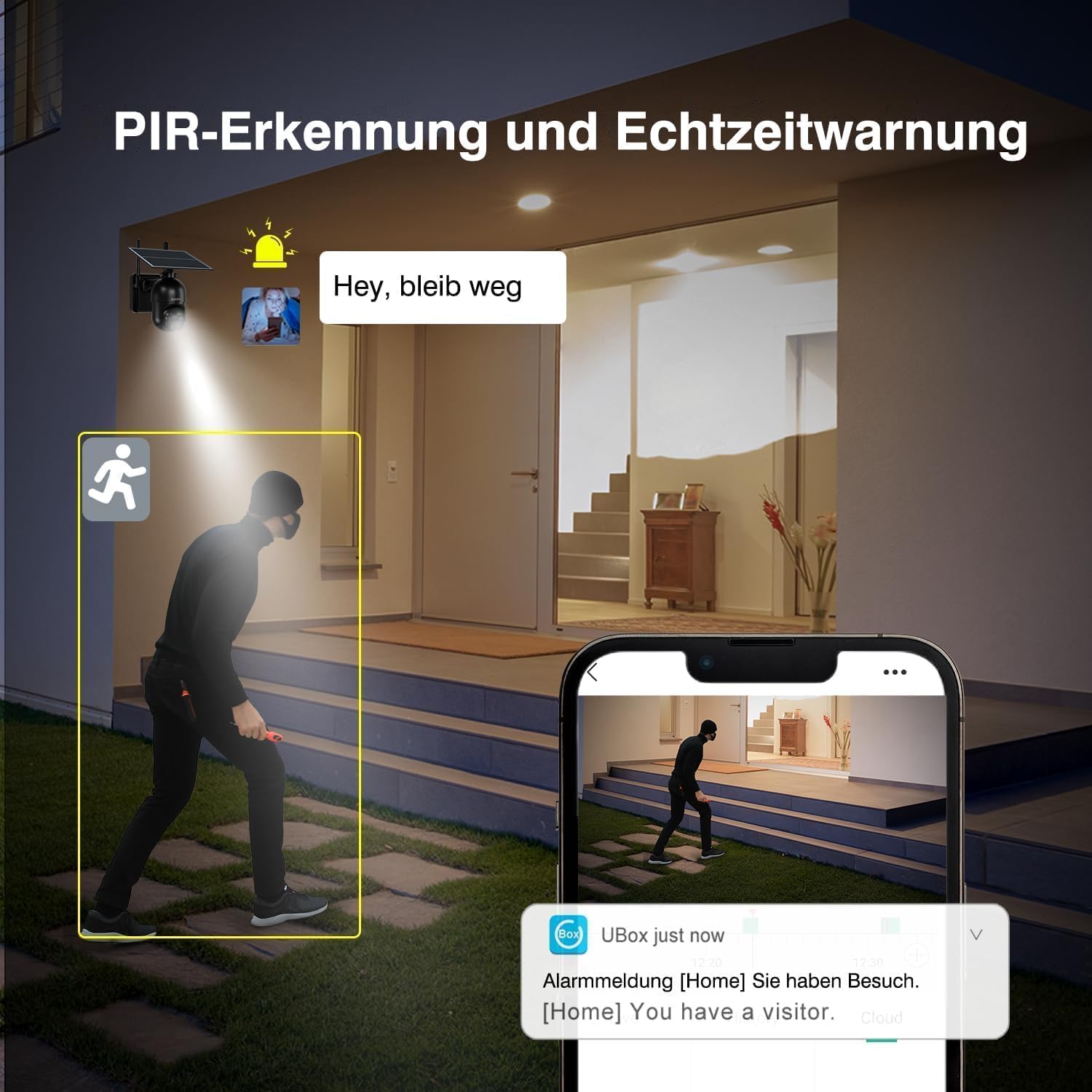 Detalle de Xega 3G/4G LTE Überwachungskamera 2K Außen