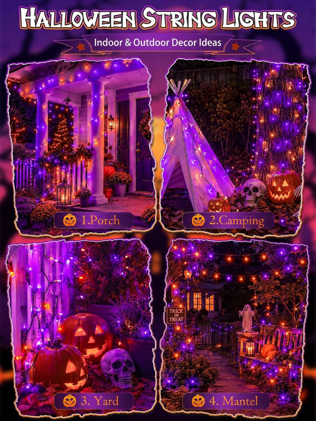 Thumbnail 6 de Solar Halloween String Lights, 600 LEDs