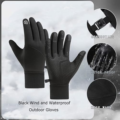 Detalle de CRAZY SHARK Winter Thermal Gloves — Touchscreen Cycling Gloves