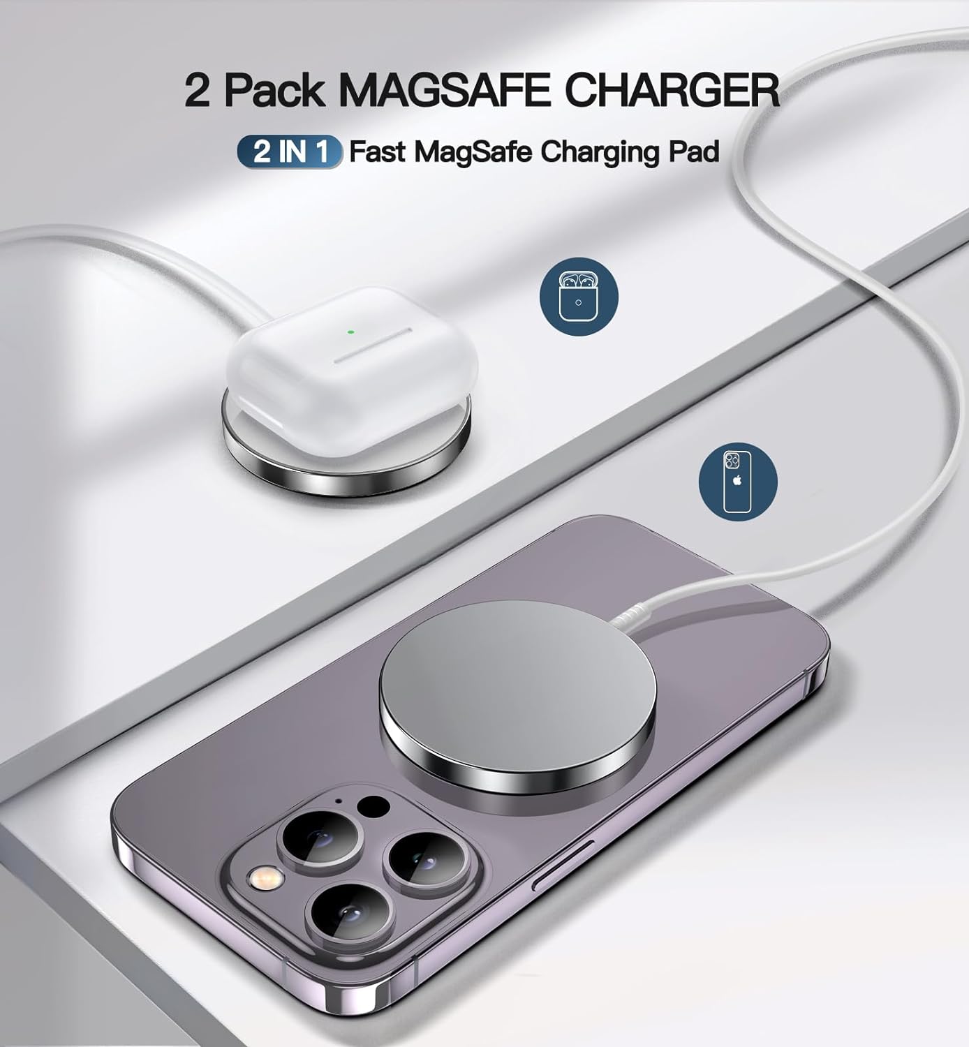 Detalle de Mag-Safe Charger 15W fast wireless charger for iPhone