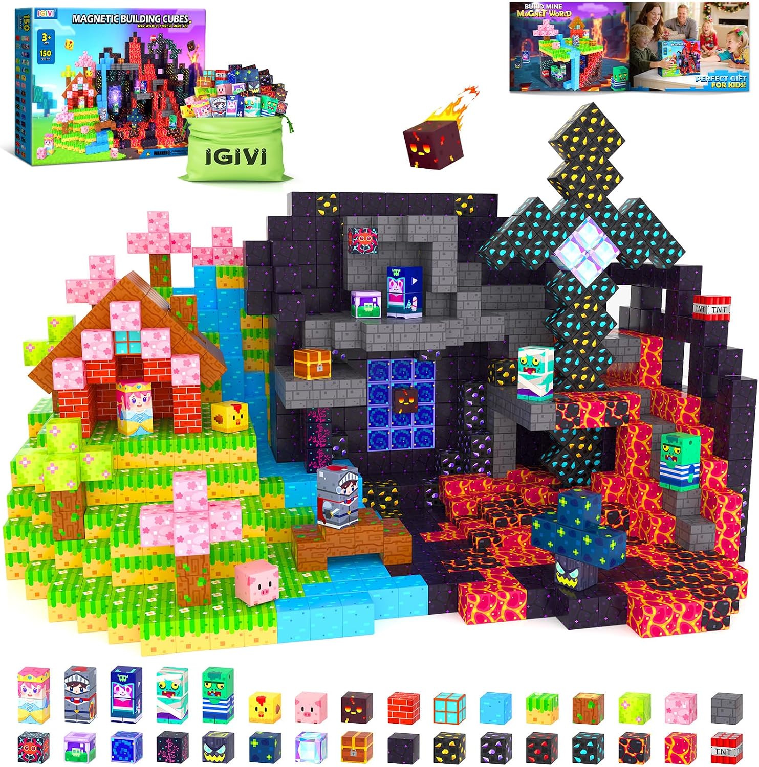 Thumbnail 6 de IGIVI Build Mine Magnet World 100 PCS 🧩