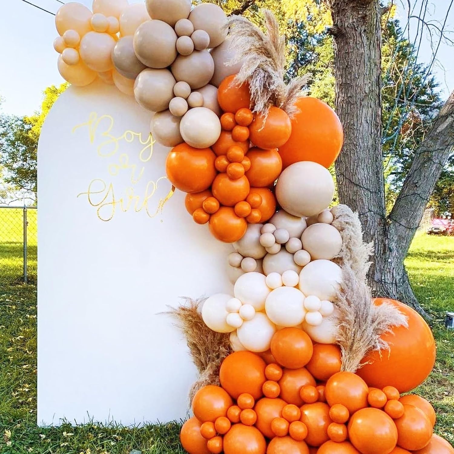 Detalle de RUBFAC Orange Latex Balloons, 120 Count, 12-Inch Round Party Decorations