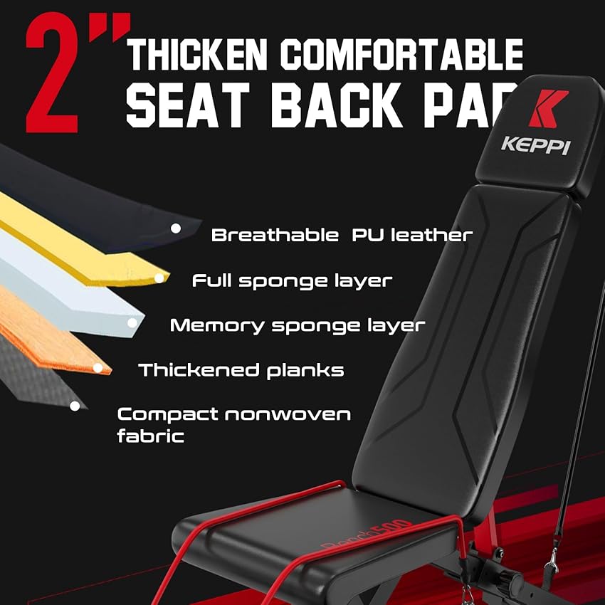 Thumbnail 3 de Keppi 900LB Weight Bench adjustable incline/decline 900 lb 🏋