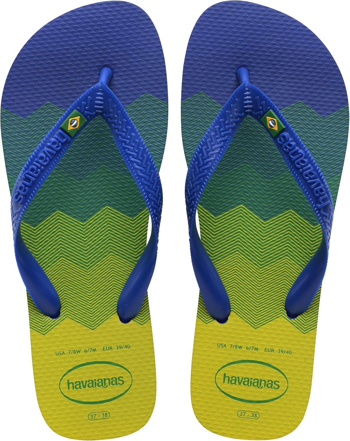 Detalle de Havaianas Brasil Logo – tongs unisex confortables, légères et antidérapantes à semelle colorée