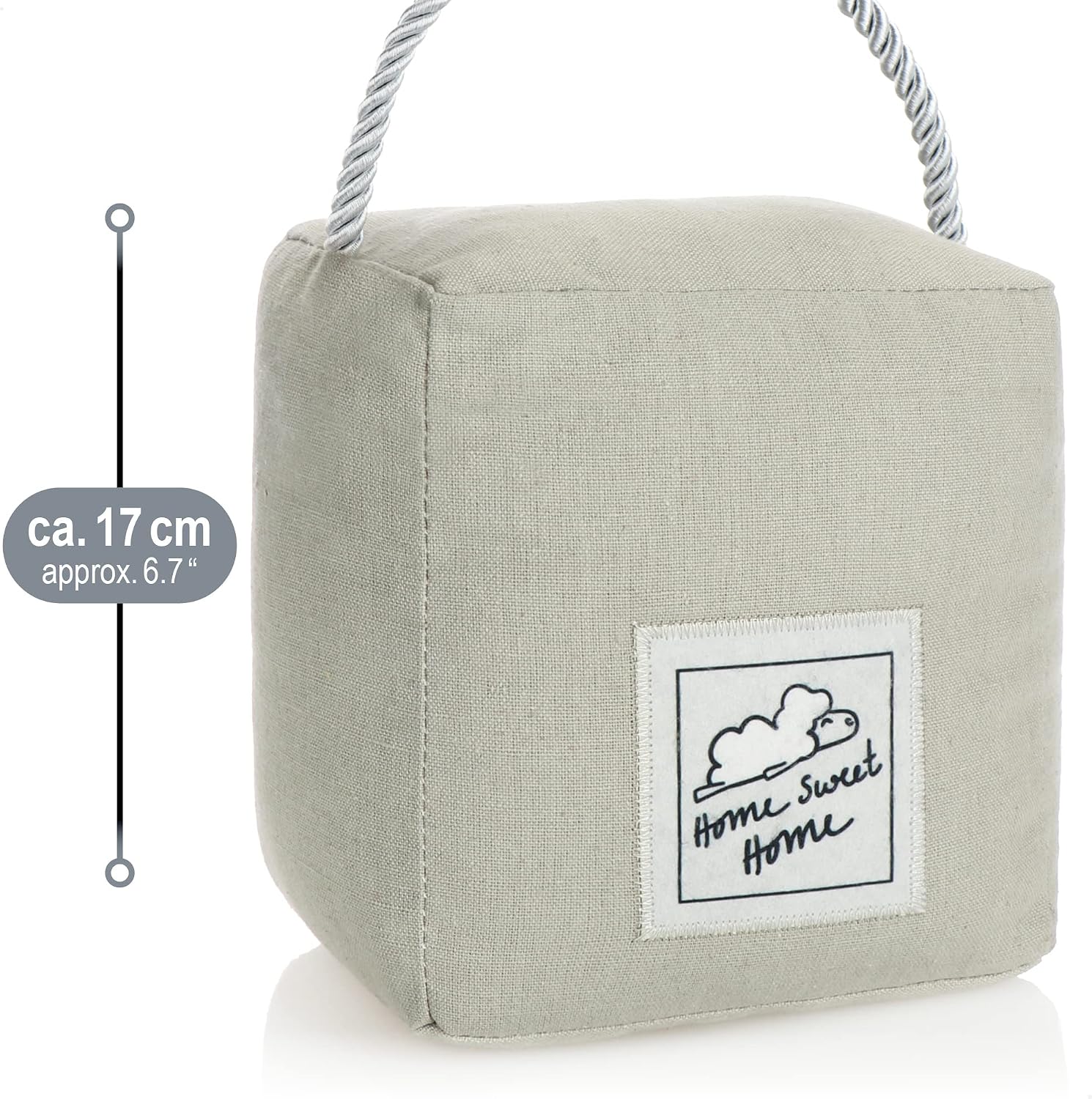 Thumbnail 5 de com-four® arresto porta con maniglia – versione robusta, grigio chiaro