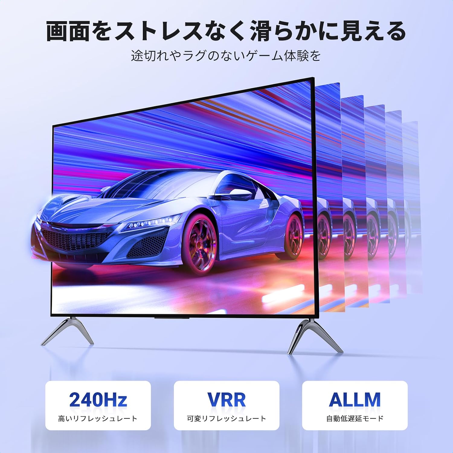 Detalle de UGREEN HDMI 2.1ケーブル 5m、48Gbps・8K@60Hz・eARC対応、ナイロン編み