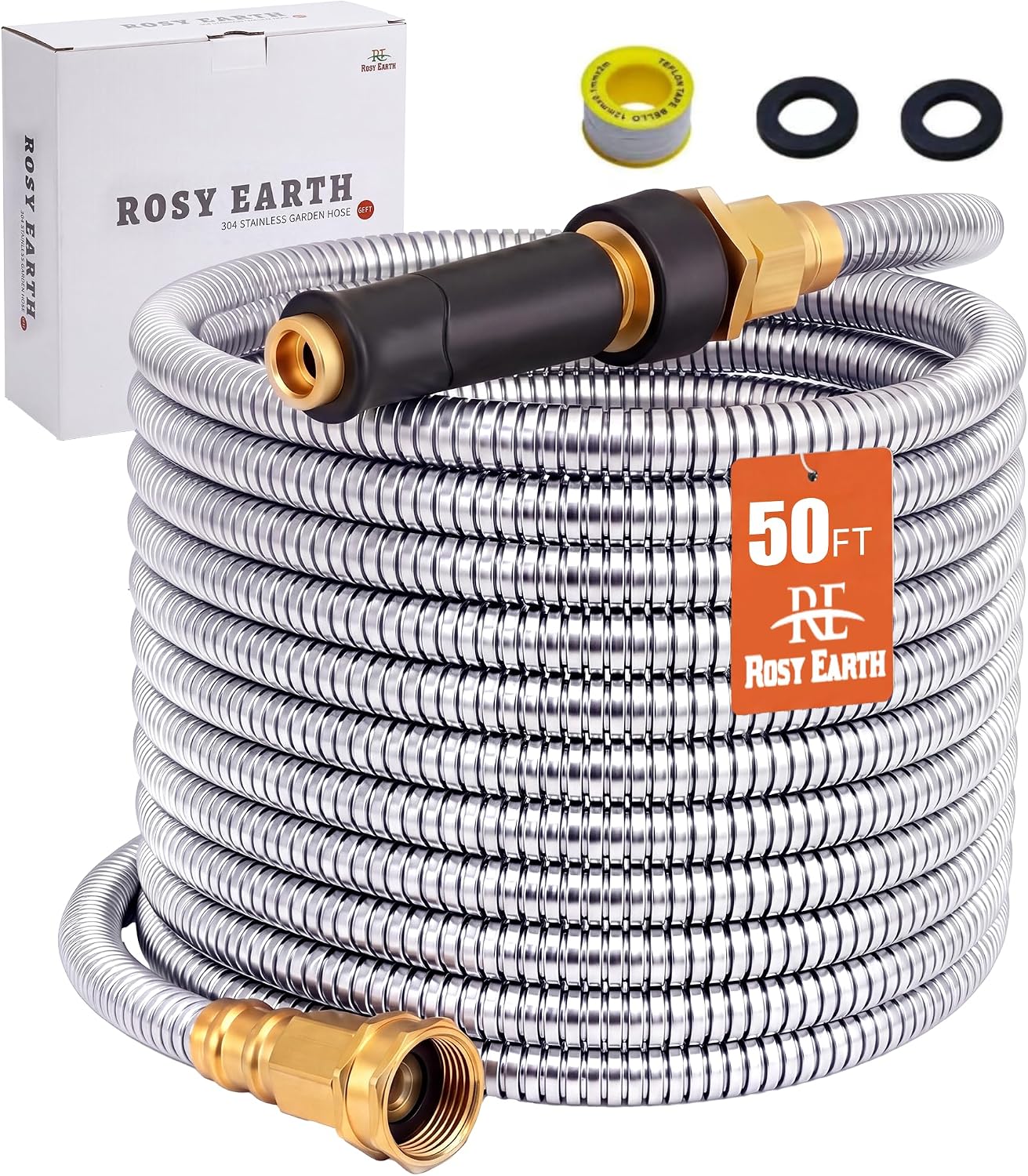 Detalle de Rosy Earth Expandable Garden Hose, 100 FT