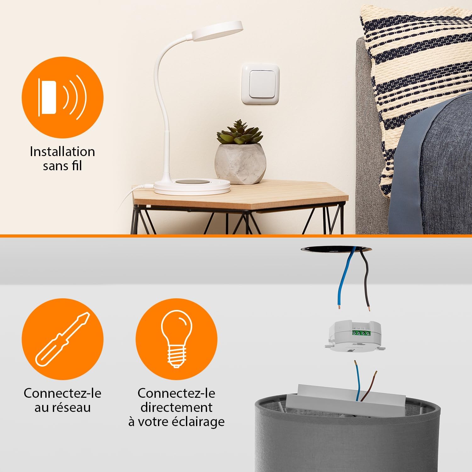 Thumbnail 5 de Smartwares SH4-99567 Kit domotique Plug & Connect pour chambre : 3 interrupteurs sans fil + 1 module encastrable