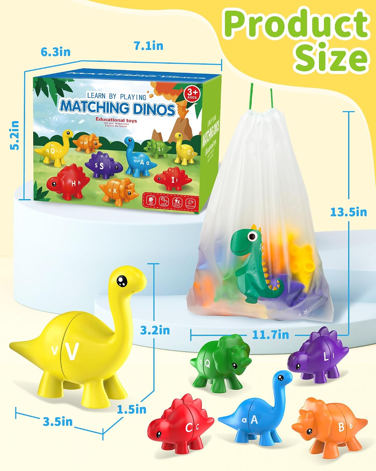 Thumbnail 5 de Walenty 26PCS Dinosaur Alphabet Toy
