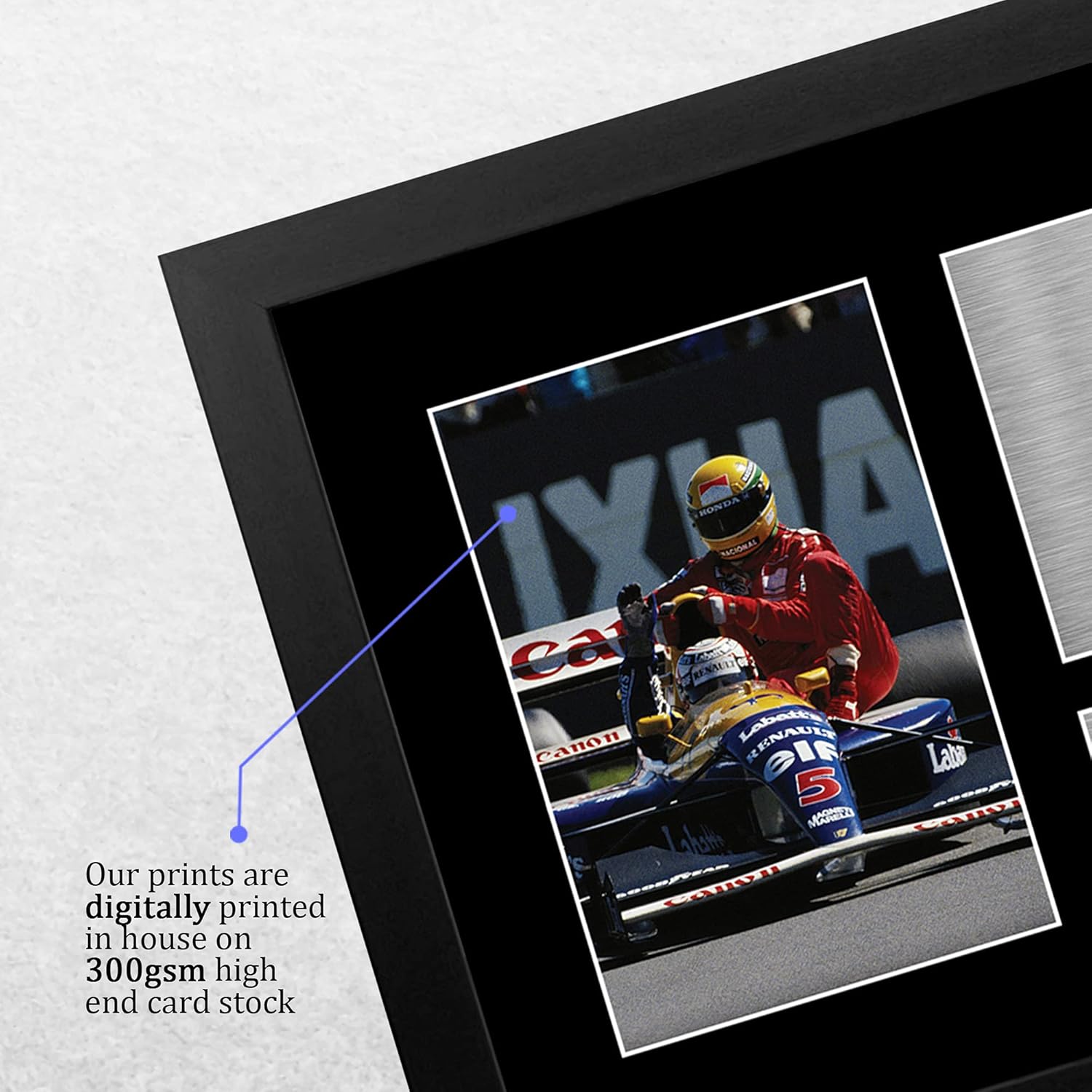 Thumbnail 3 de HWC Trading FR A4 Nigel Mansell & Ayrton Senna Formula 1 framed signed autograph photo (A4)