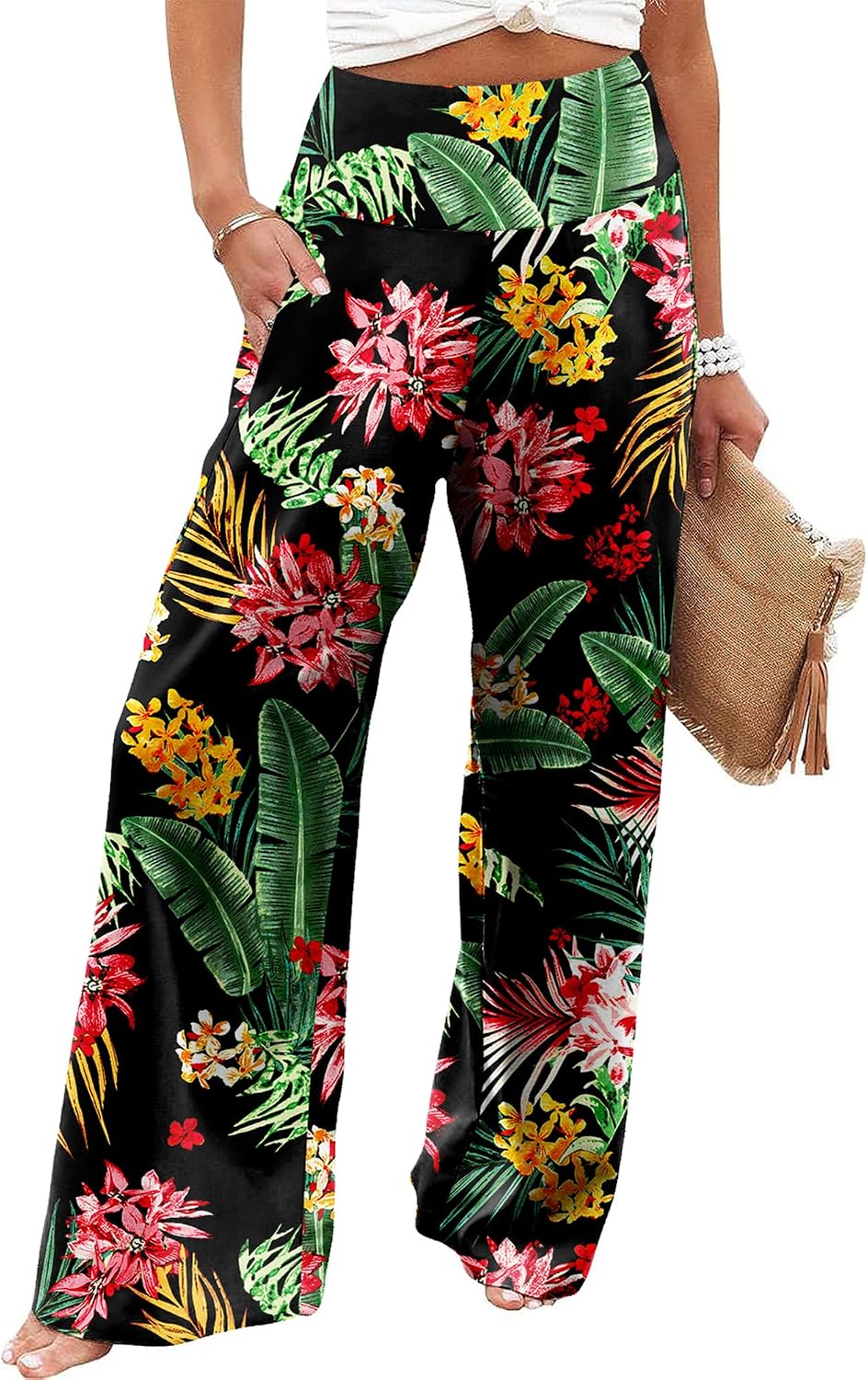 Thumbnail 6 de CHICZONE Women's Flowy Toursers Palazzo Lounge Pants