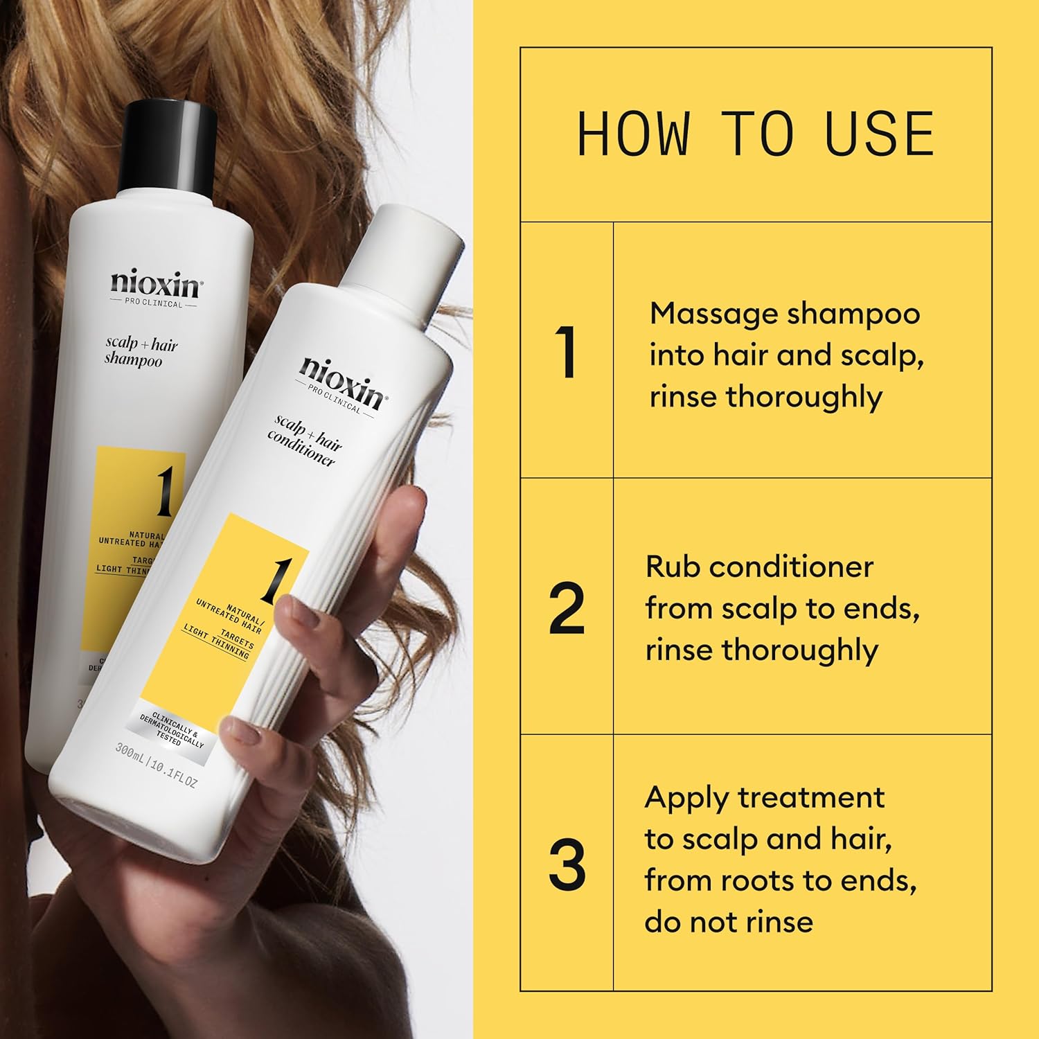 Thumbnail 4 de Nioxin System 1: Hair Thickening System for Naturally Thin Hair (Shampoo, Conditioner & Scalp Treatment)