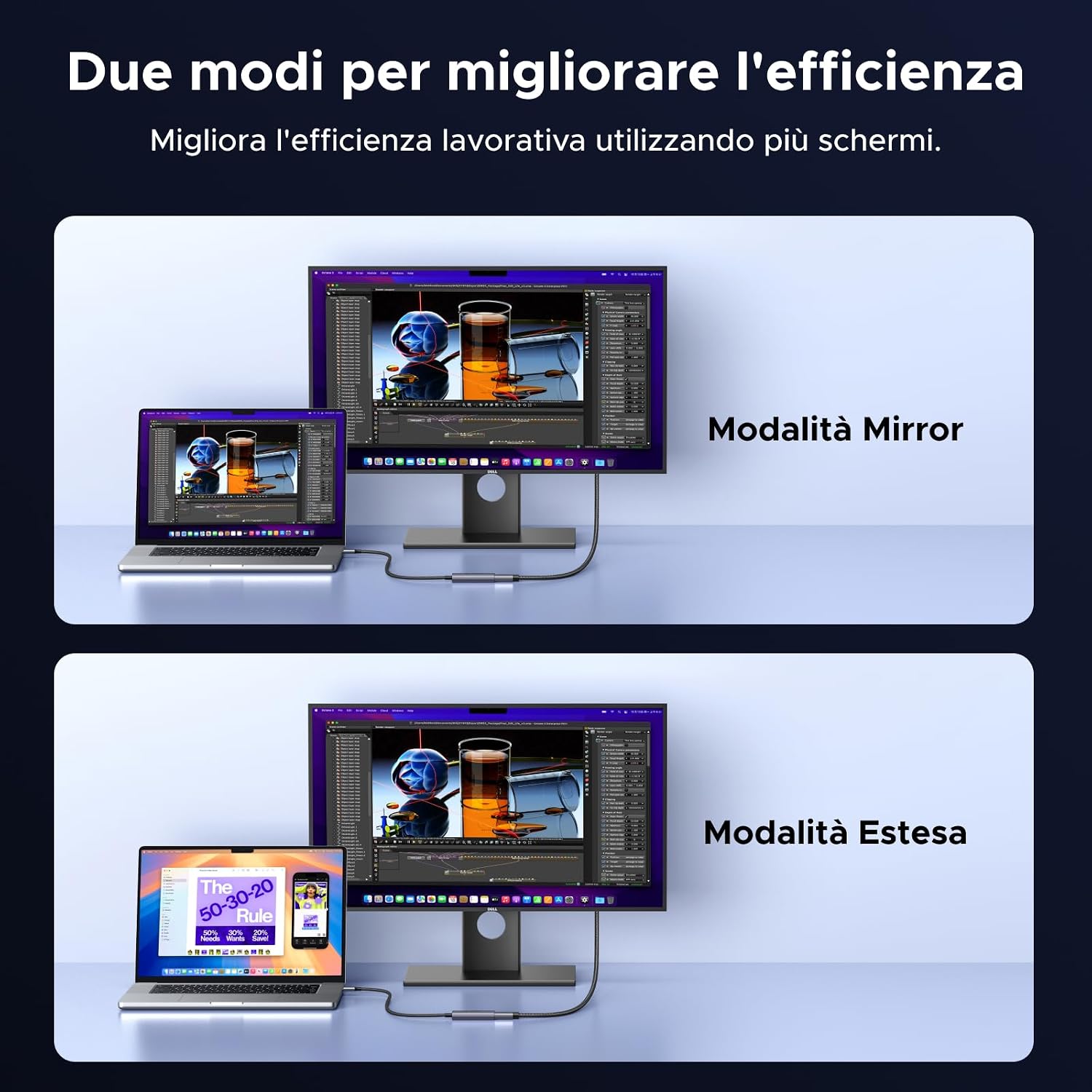Thumbnail 6 de UGREEN Adattatore da USB-C a HDMI femmina 8K 60Hz (HDMI 2.1, 48 Gbps)