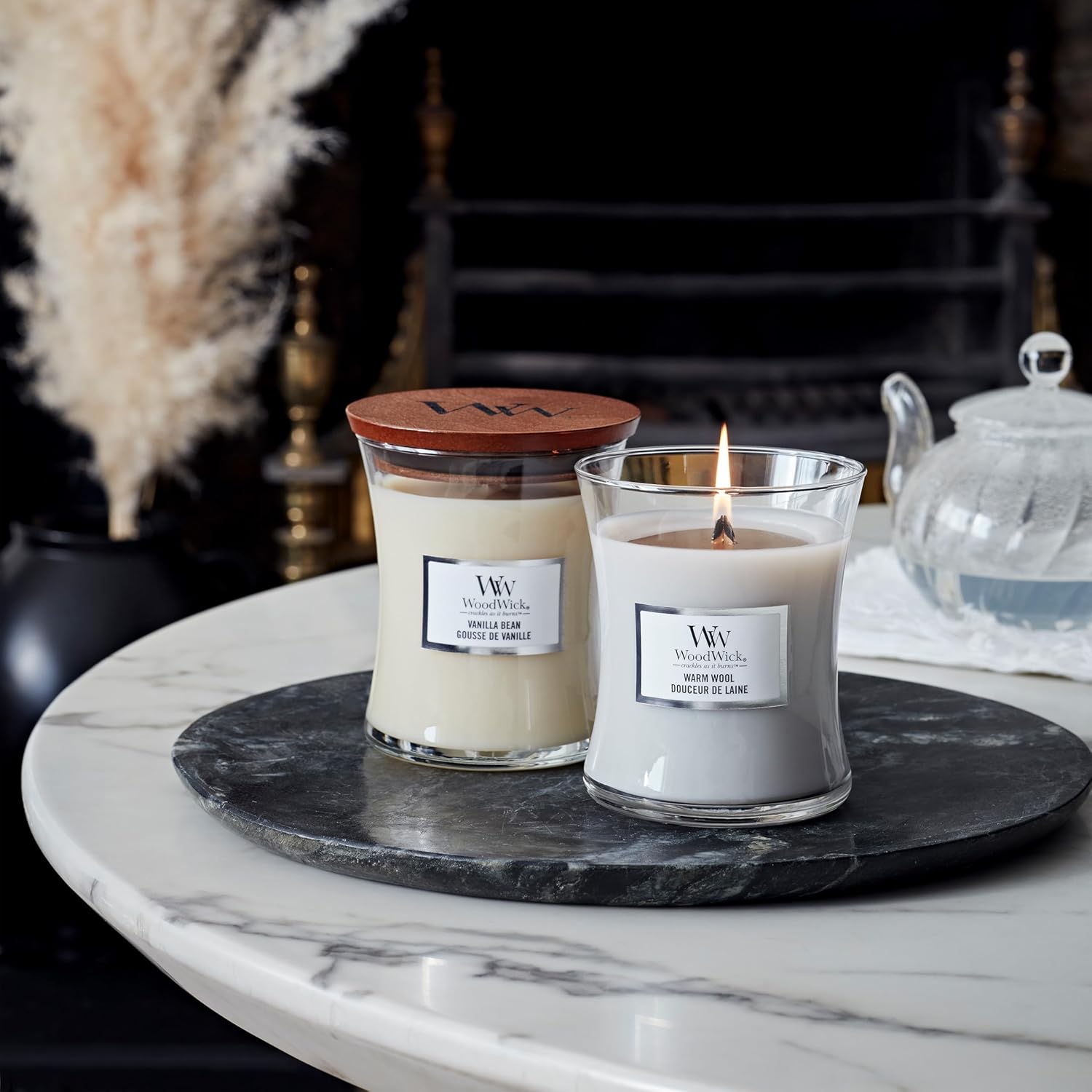 Thumbnail 5 de WoodWick bougie parfumée moyenne avec mèche en bois crépitante – Gousse de vanille