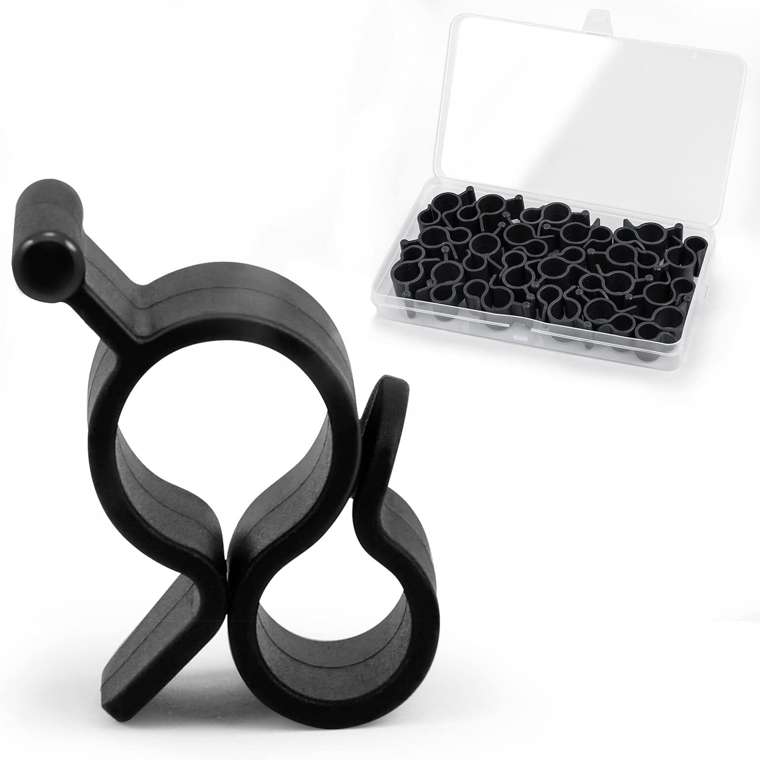 Detalle de URAQT markiskrokar i ABS-plast, 20 par för markisskena 6–8 mm