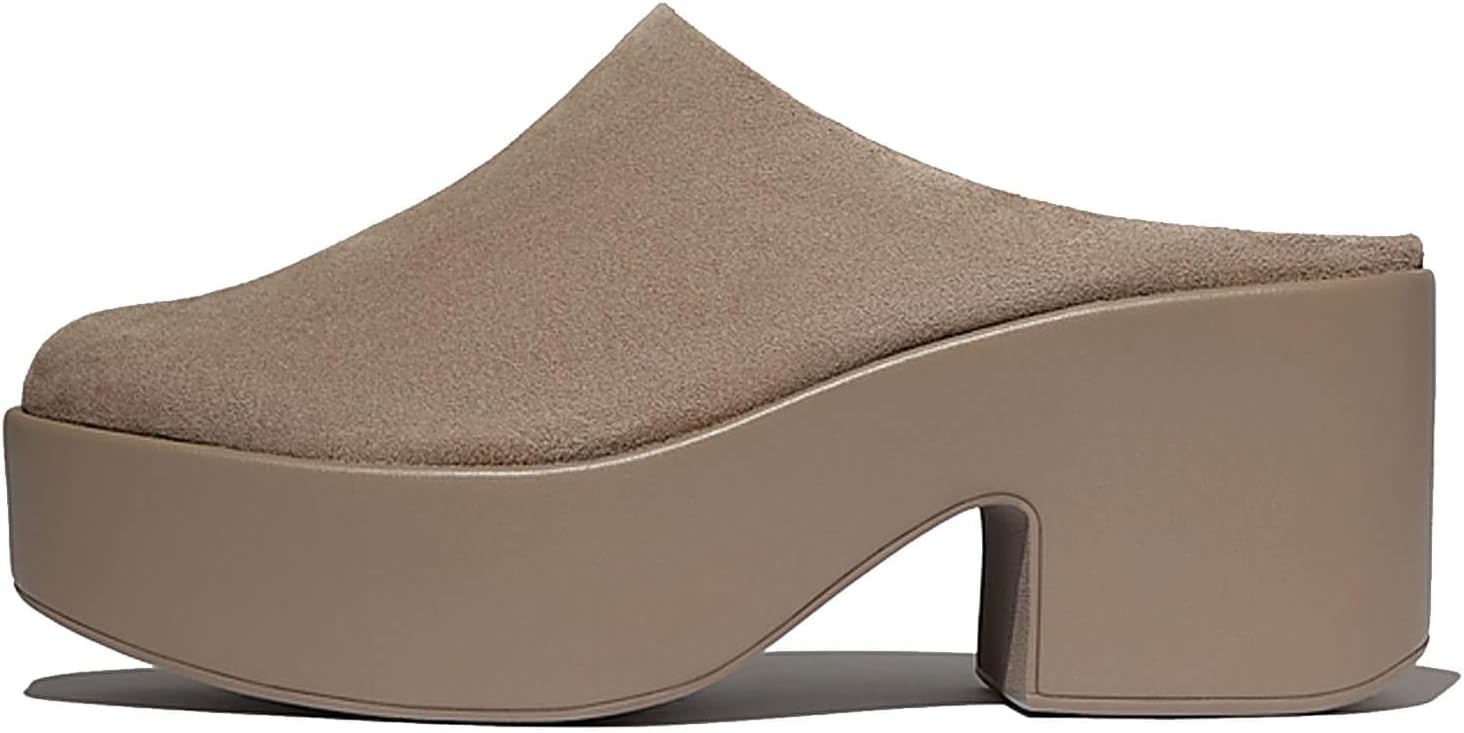 Detalle de Fitflop Women's Platfforms Suede Heeled MulesMule